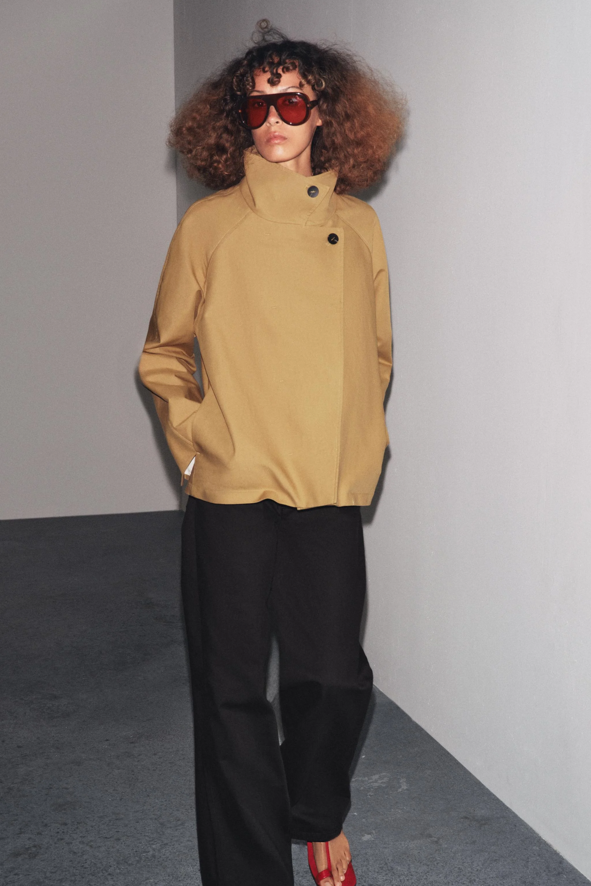 کت ترنچ کوتاه مینیمال ZW COLLECTION