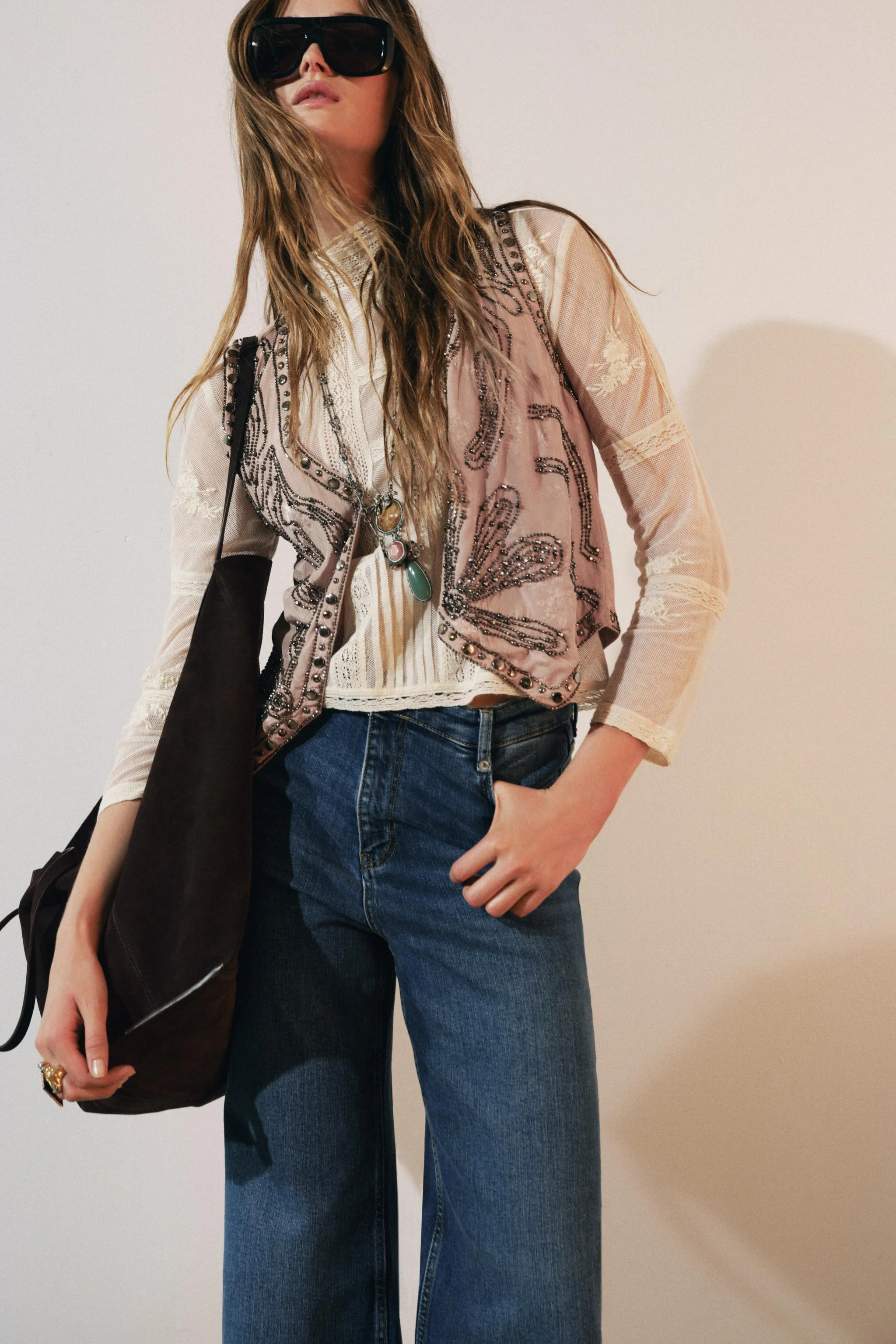 جلیقه پولک‌دوزی شده ZW COLLECTION