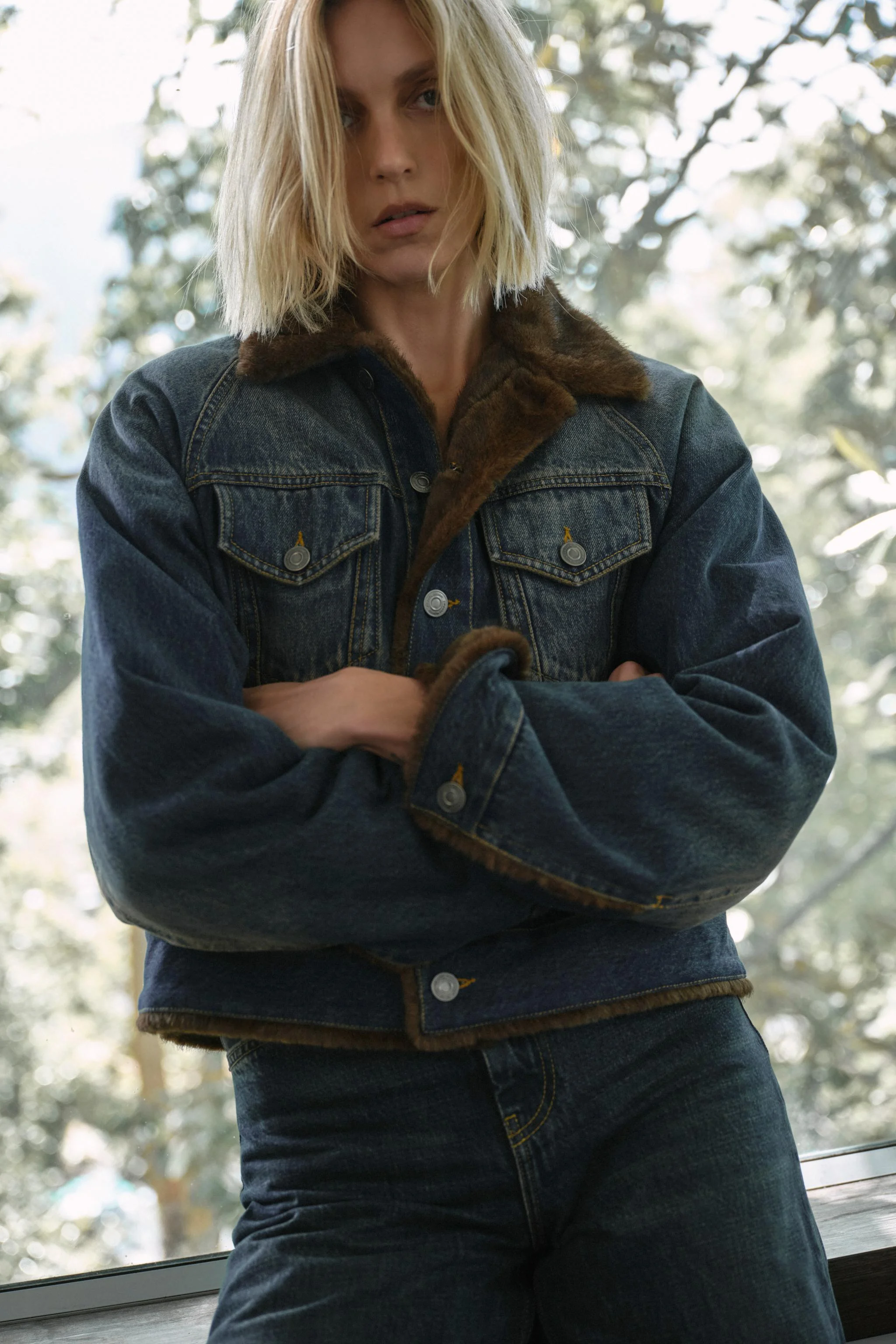 کت جین با خز مصنوعی مجموعه ZW