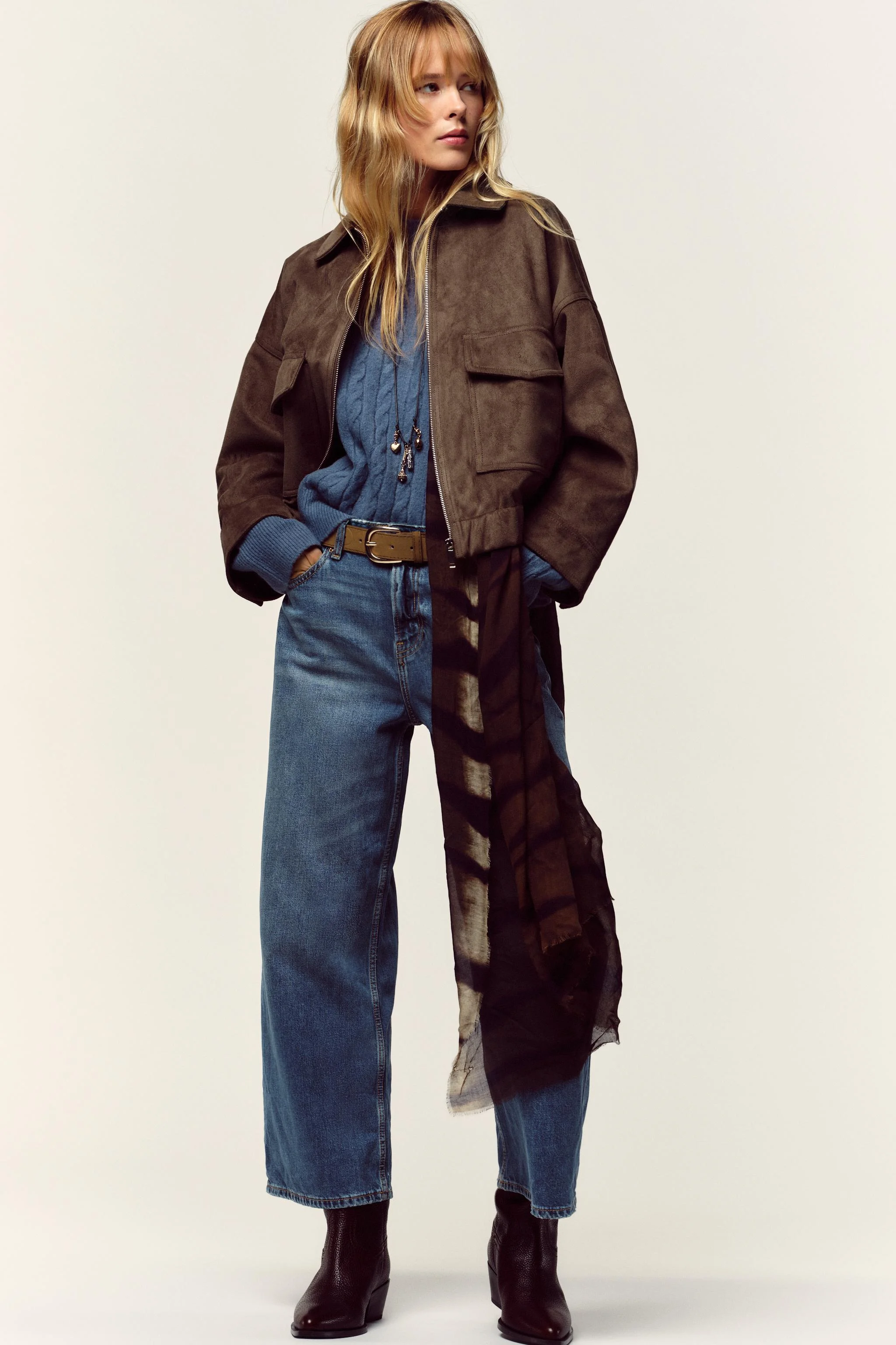 کت آستین بلند جیر مصنوعی