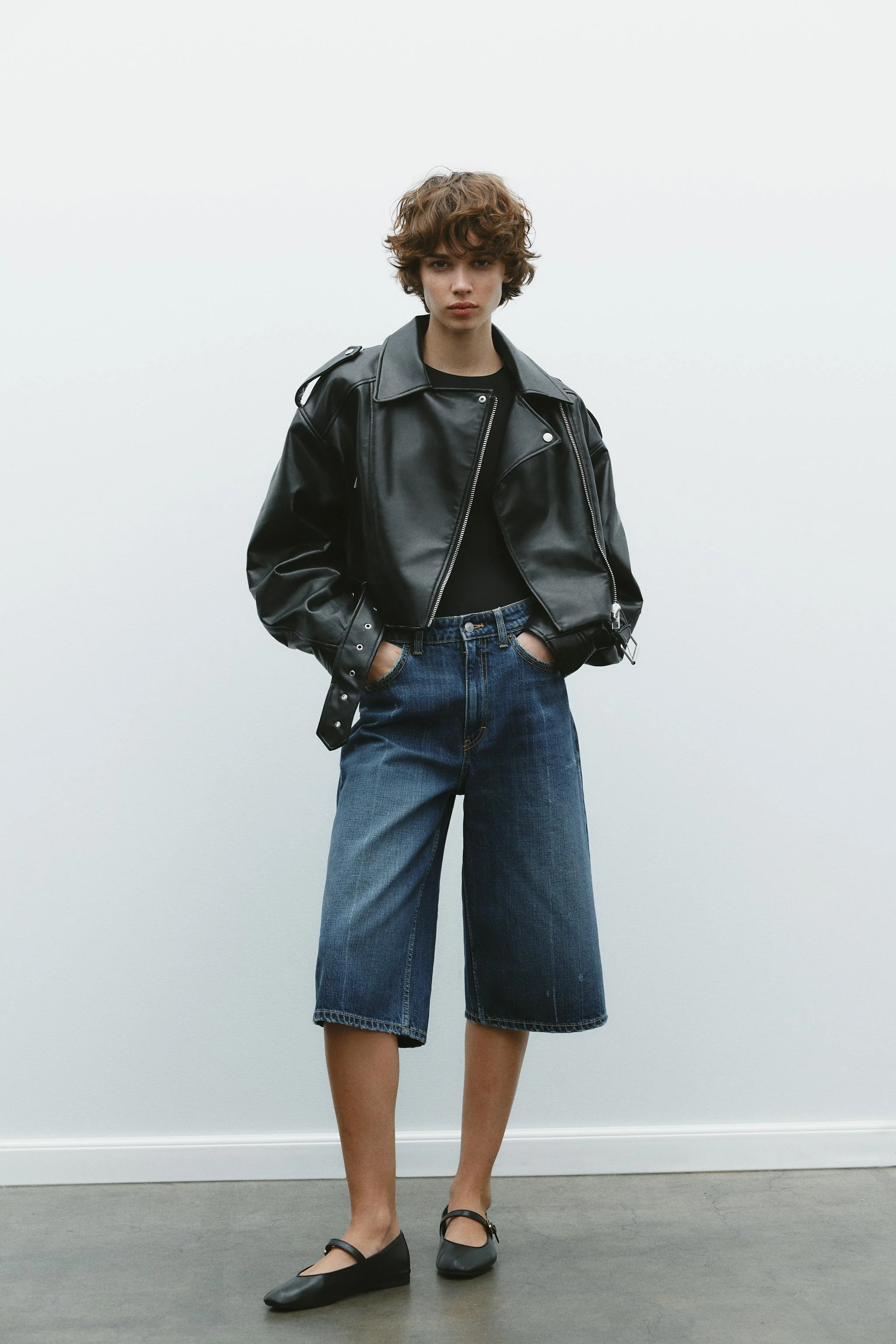 کت کوتاه موتورسواری با طرح چرم