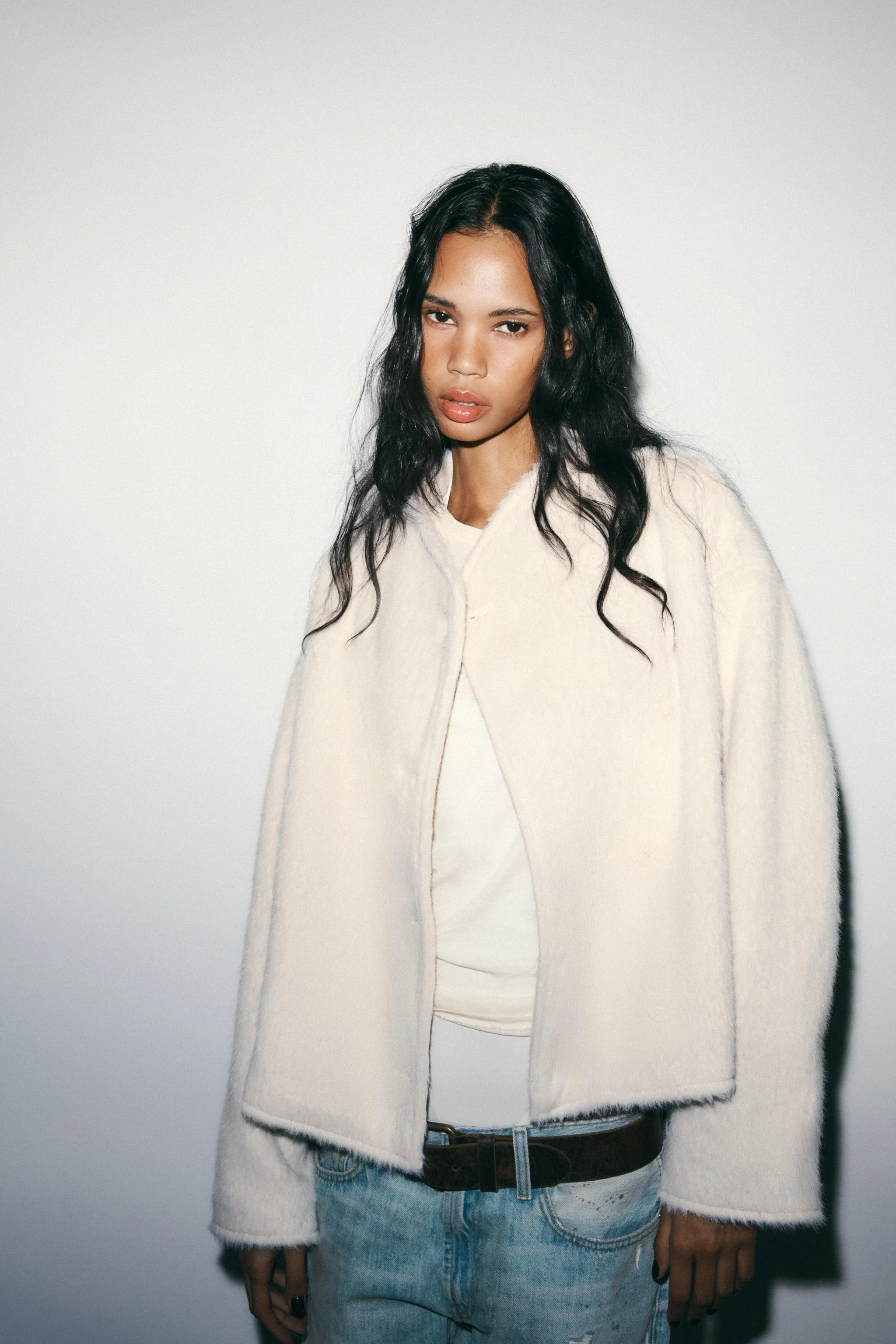 ژاکت خز مصنوعی دکمه دوبل