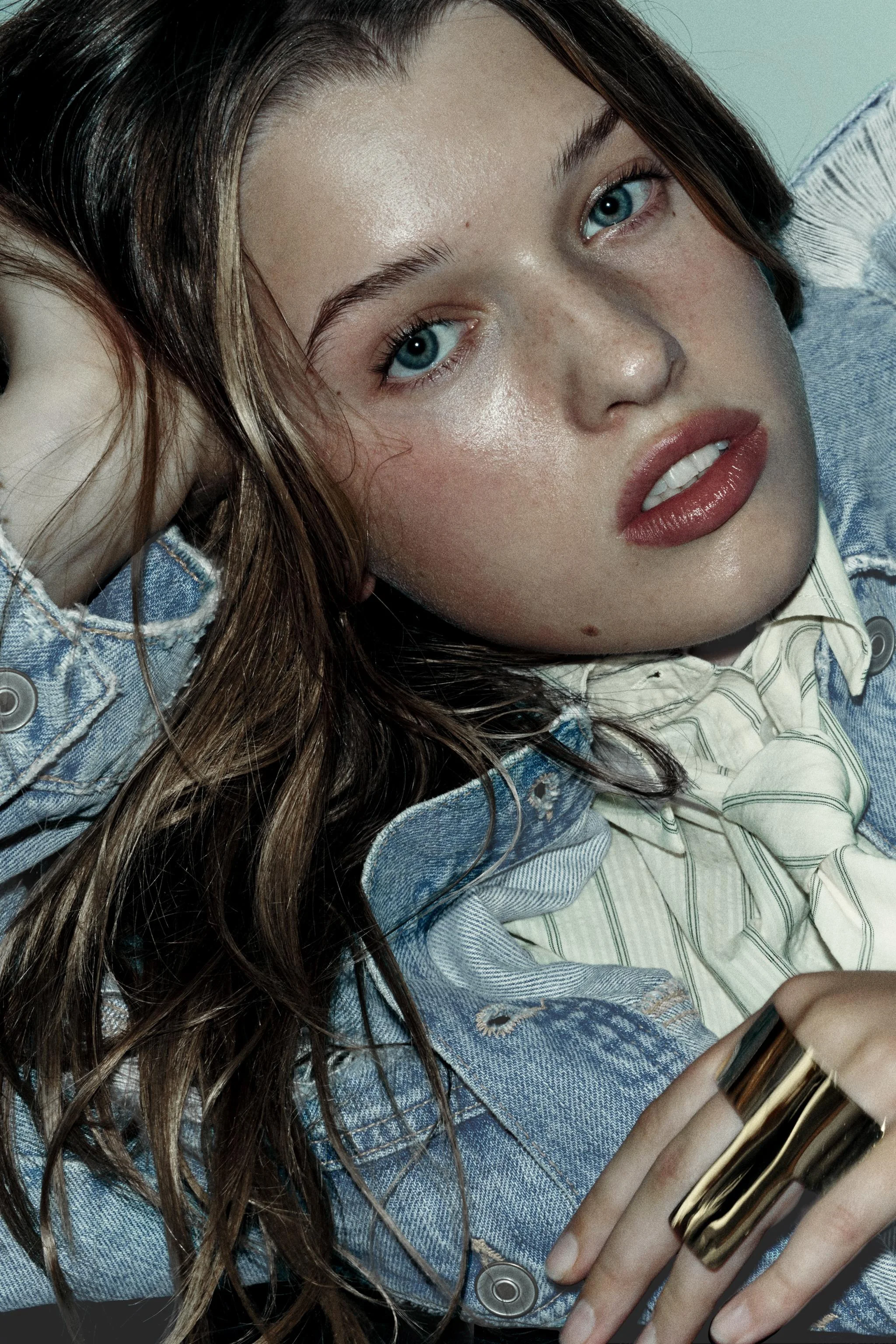 شومیز جین پاره TRF