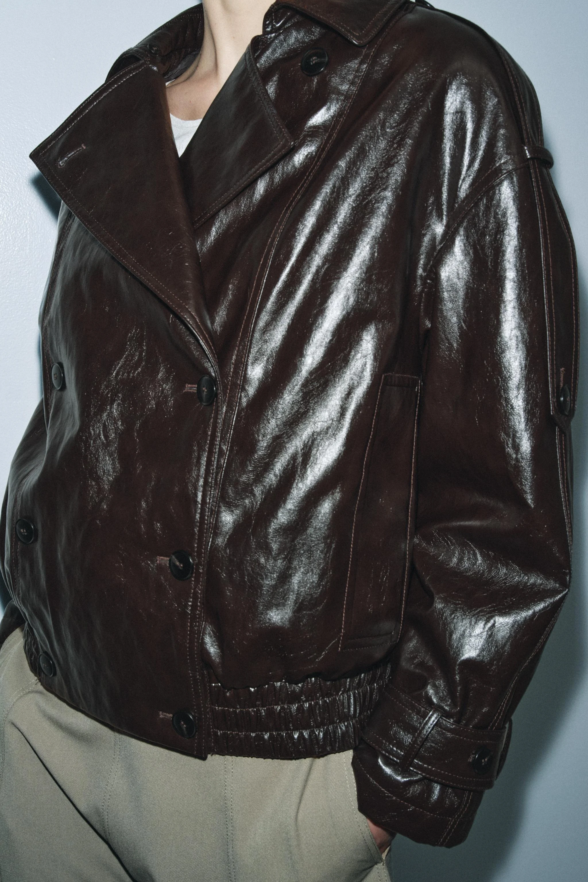 کت یقه خز مصنوعی براق ZW COLLECTION