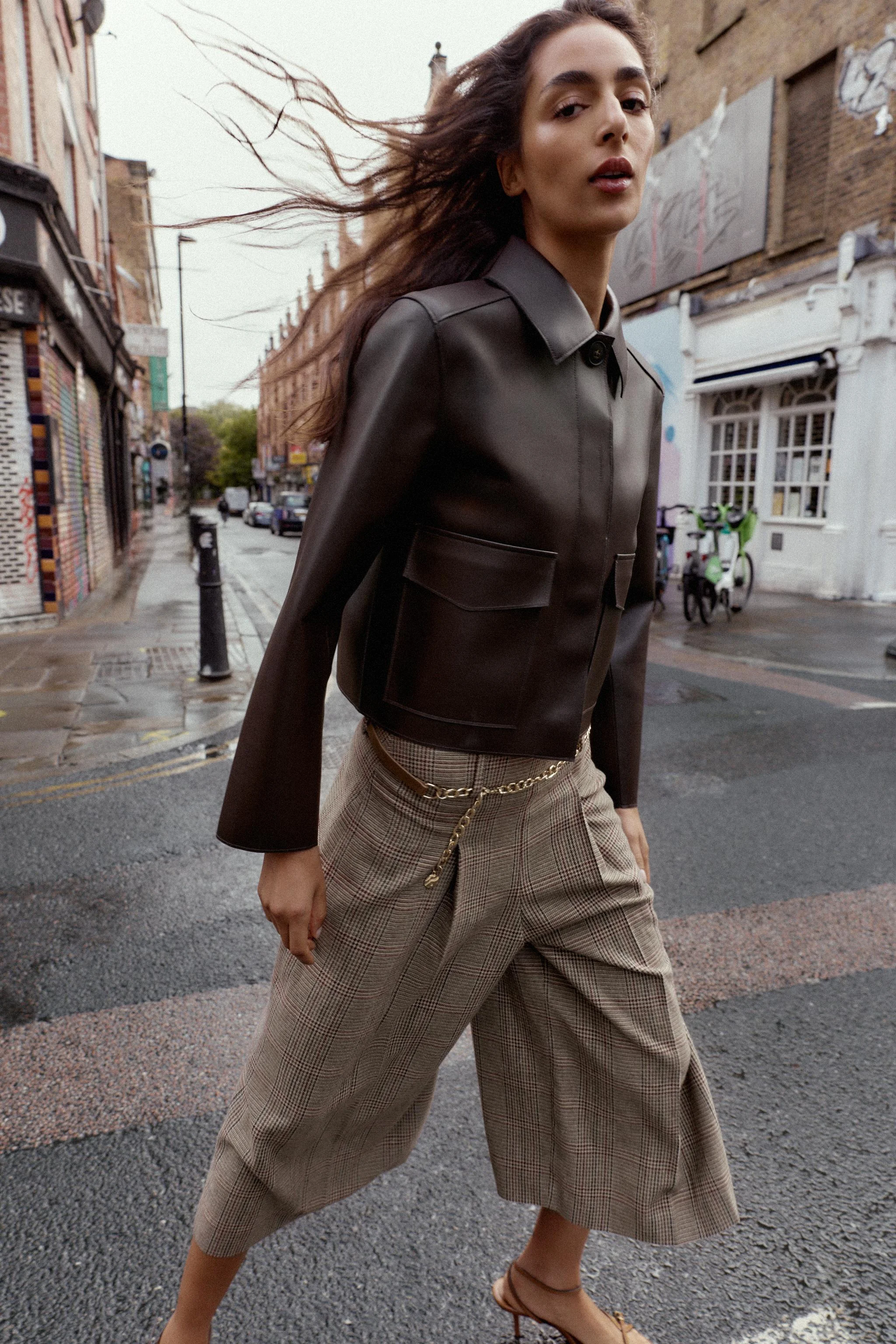 کت چرمی مصنوعی کوتاه