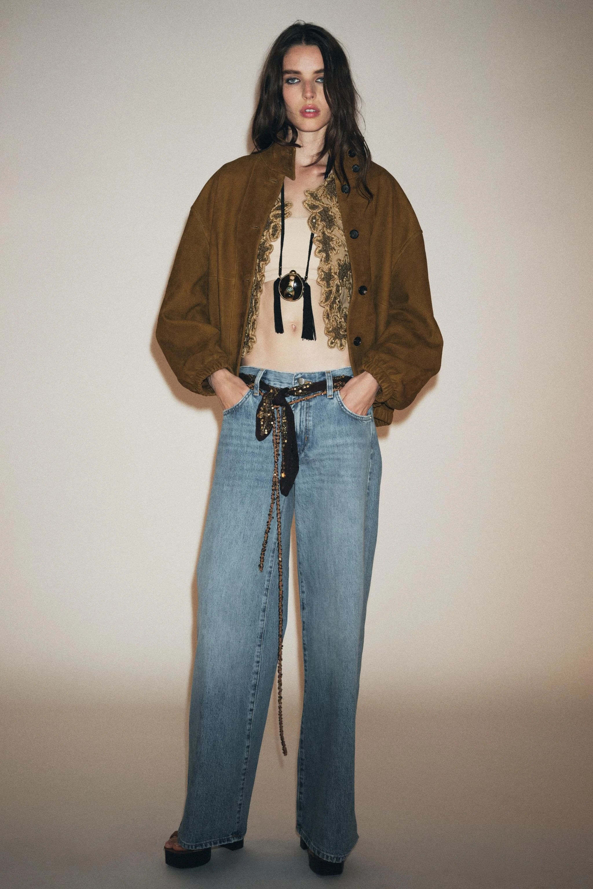 کاپشن خلبانی چرمی ZW COLLECTION نسخه محدود