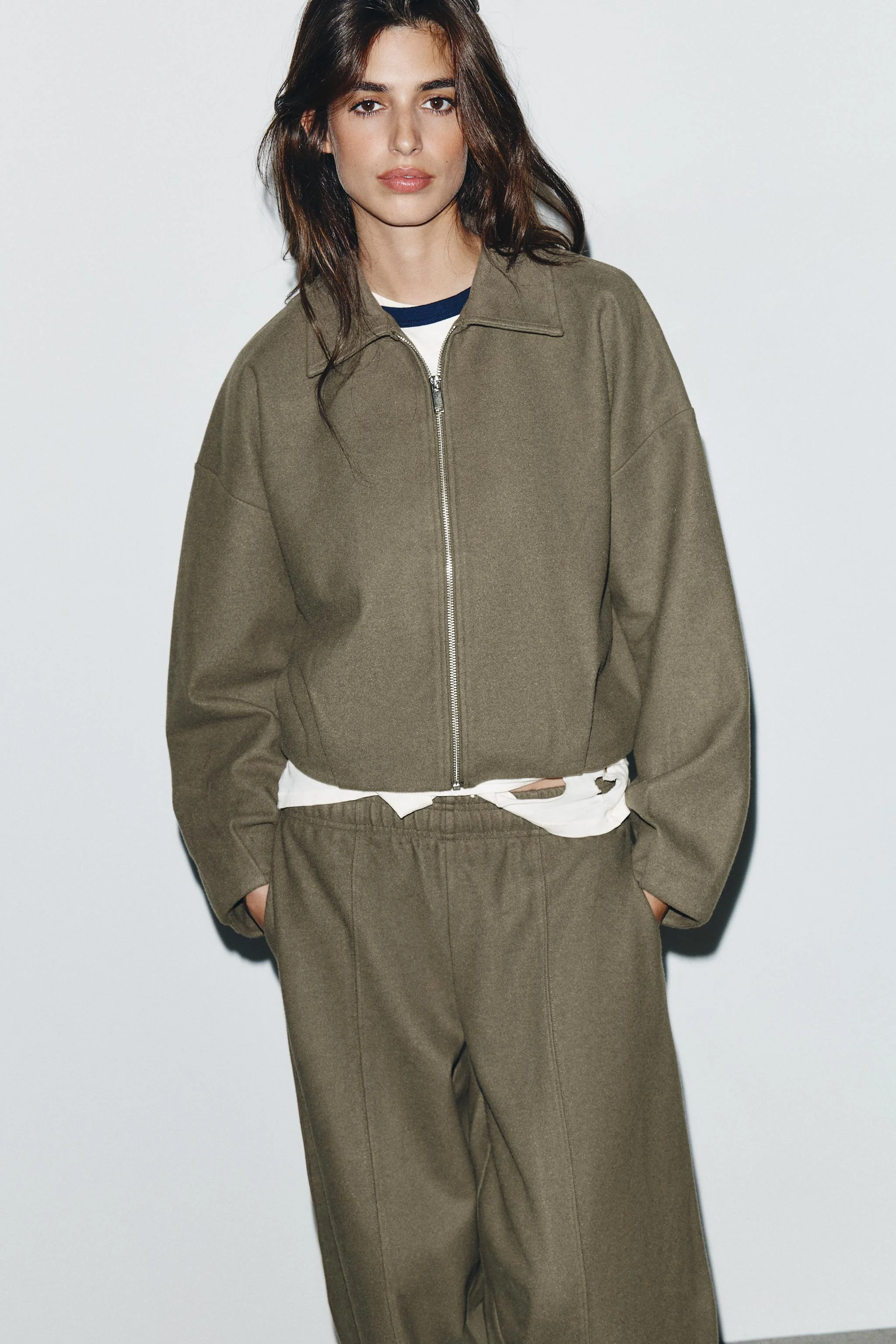 کاپشن خلبانی زیپ‌دار نرم