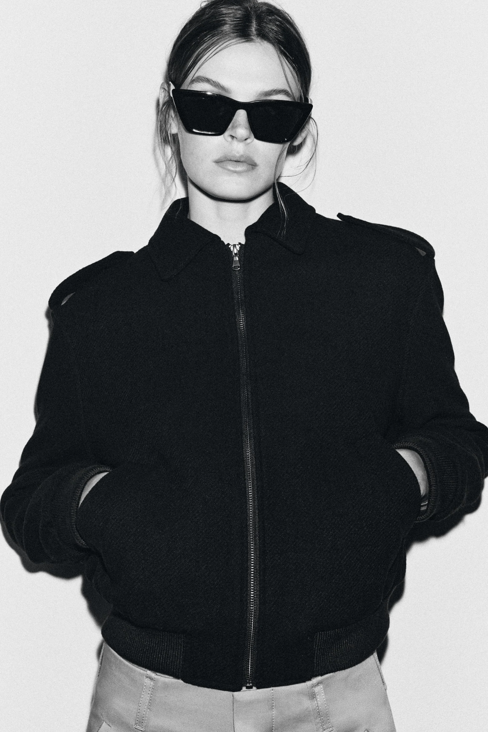 کاپشن خلبانی بافت پشمی مجموعه ZW