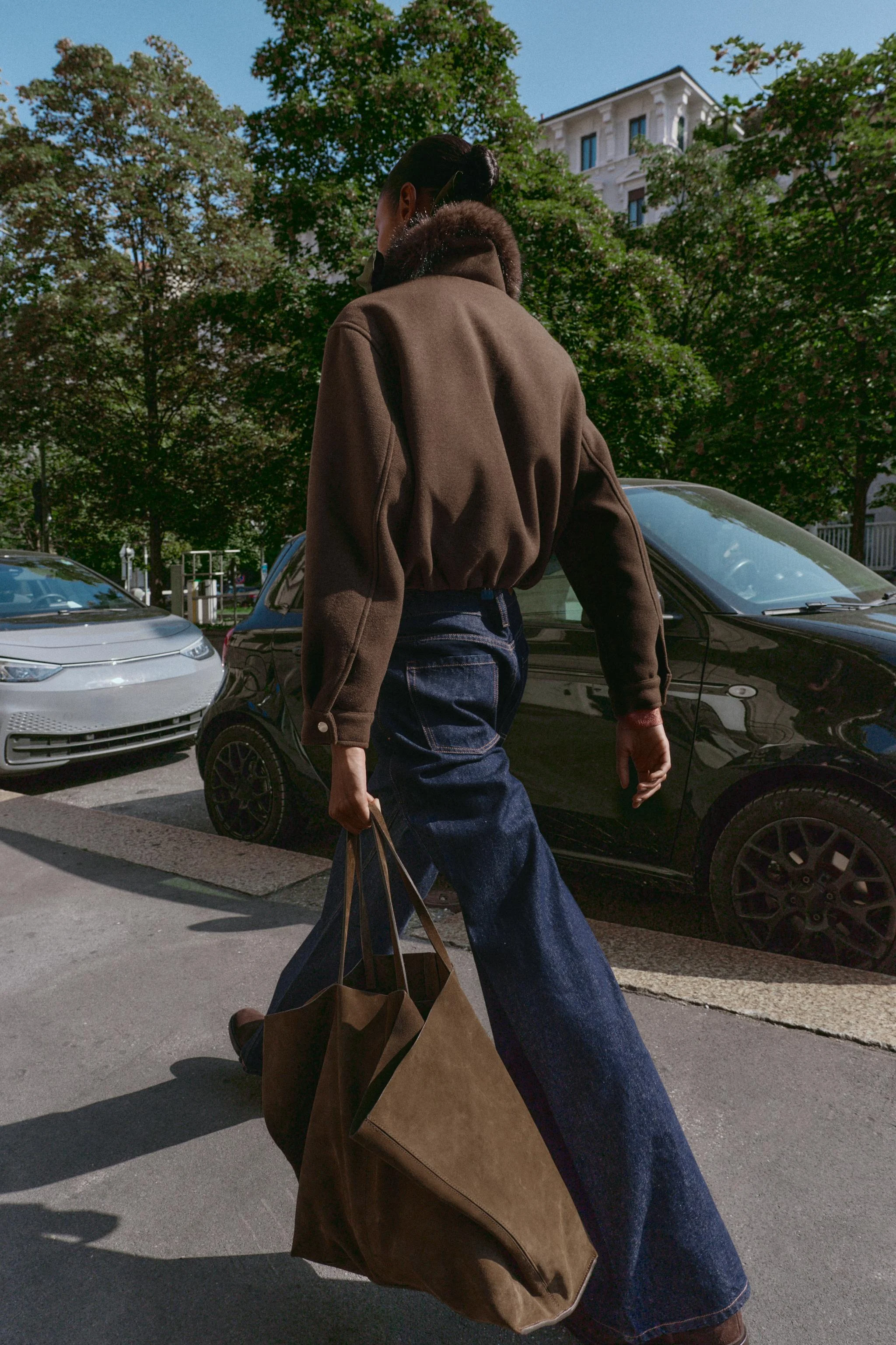 کاپشن خلبانی نرم با یقه خز مصنوعی