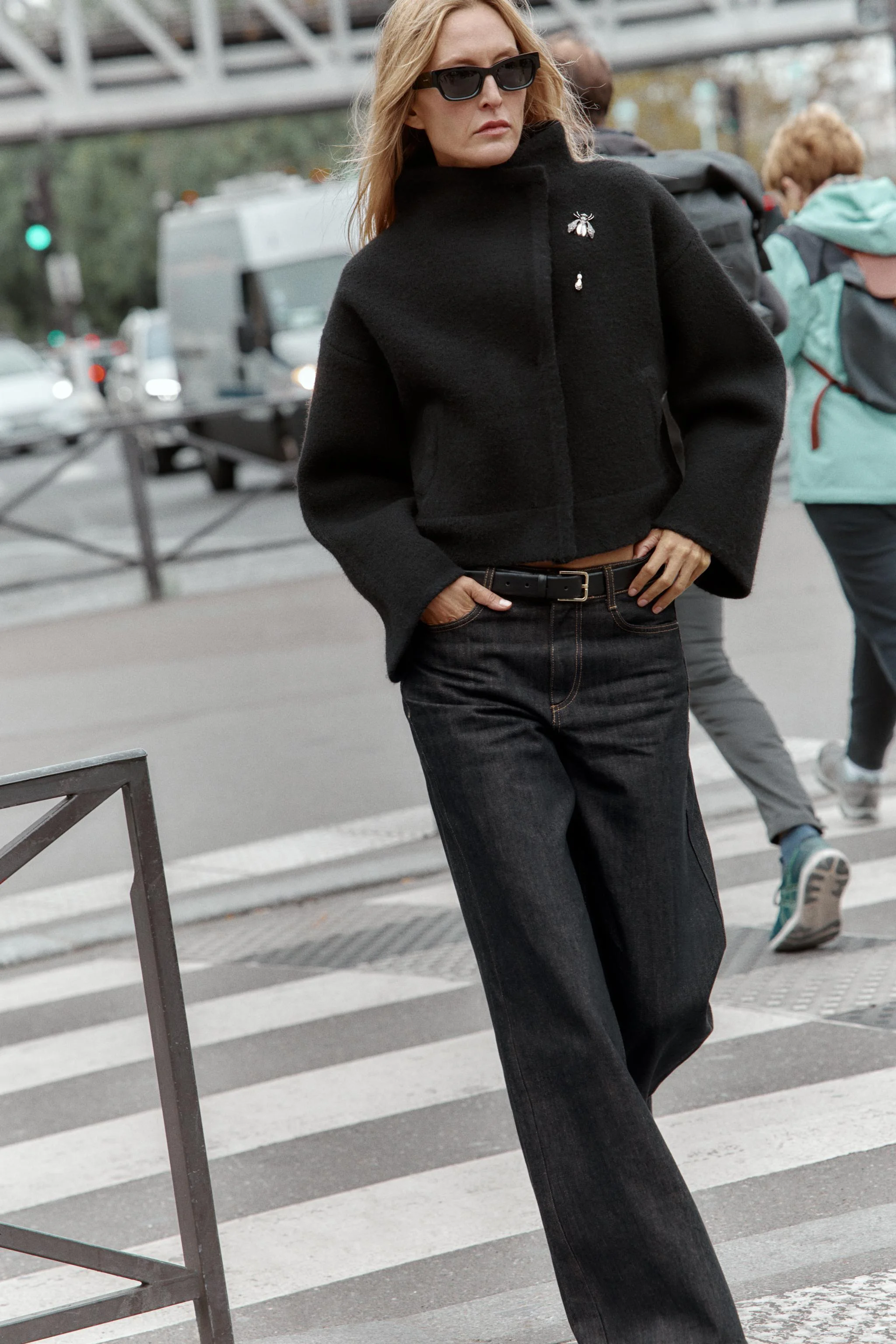 ژاکت بافتنی مدل خلبانی دکمه دوبل