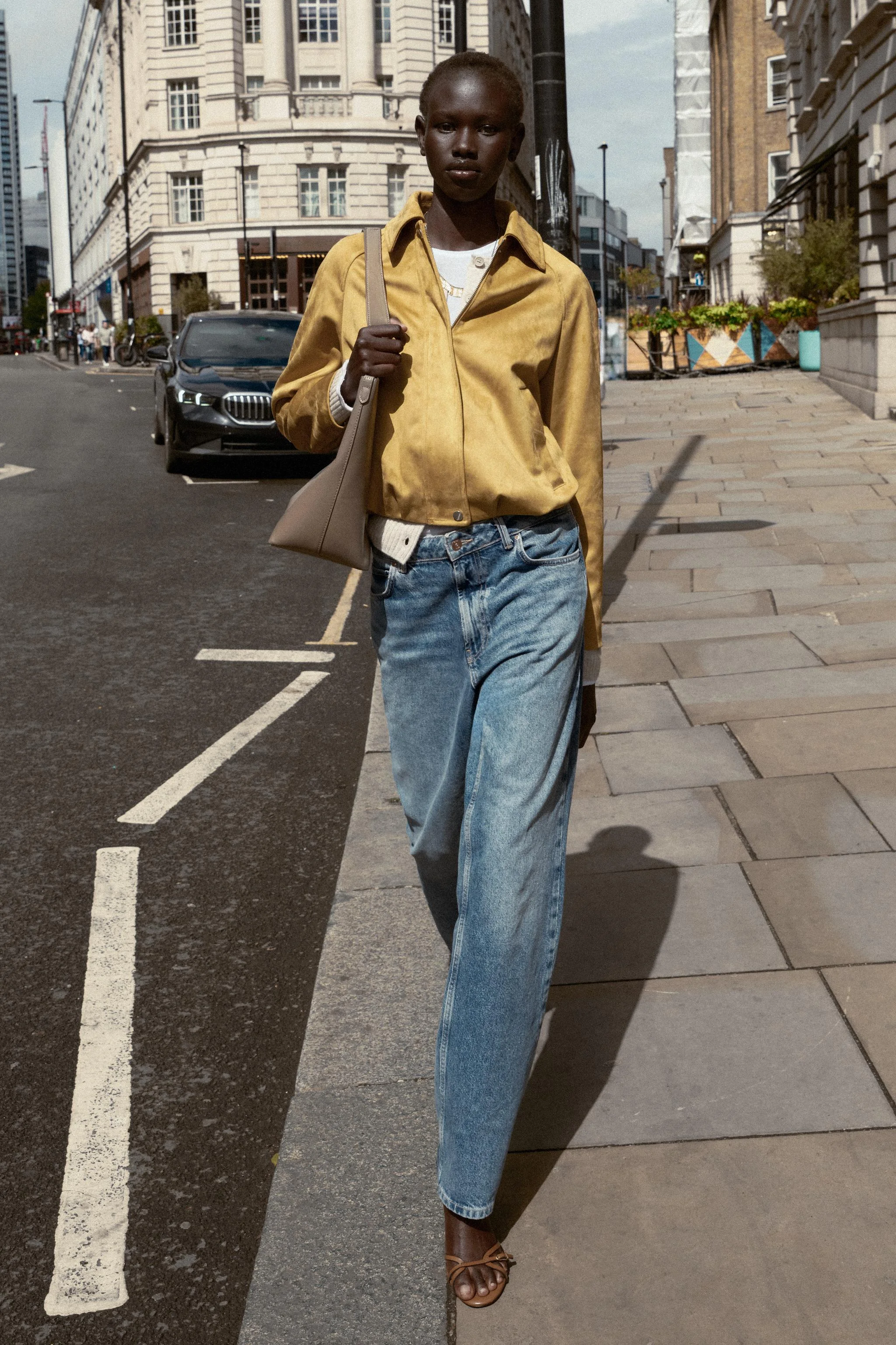 کاپشن خلبانی جیر مصنوعی