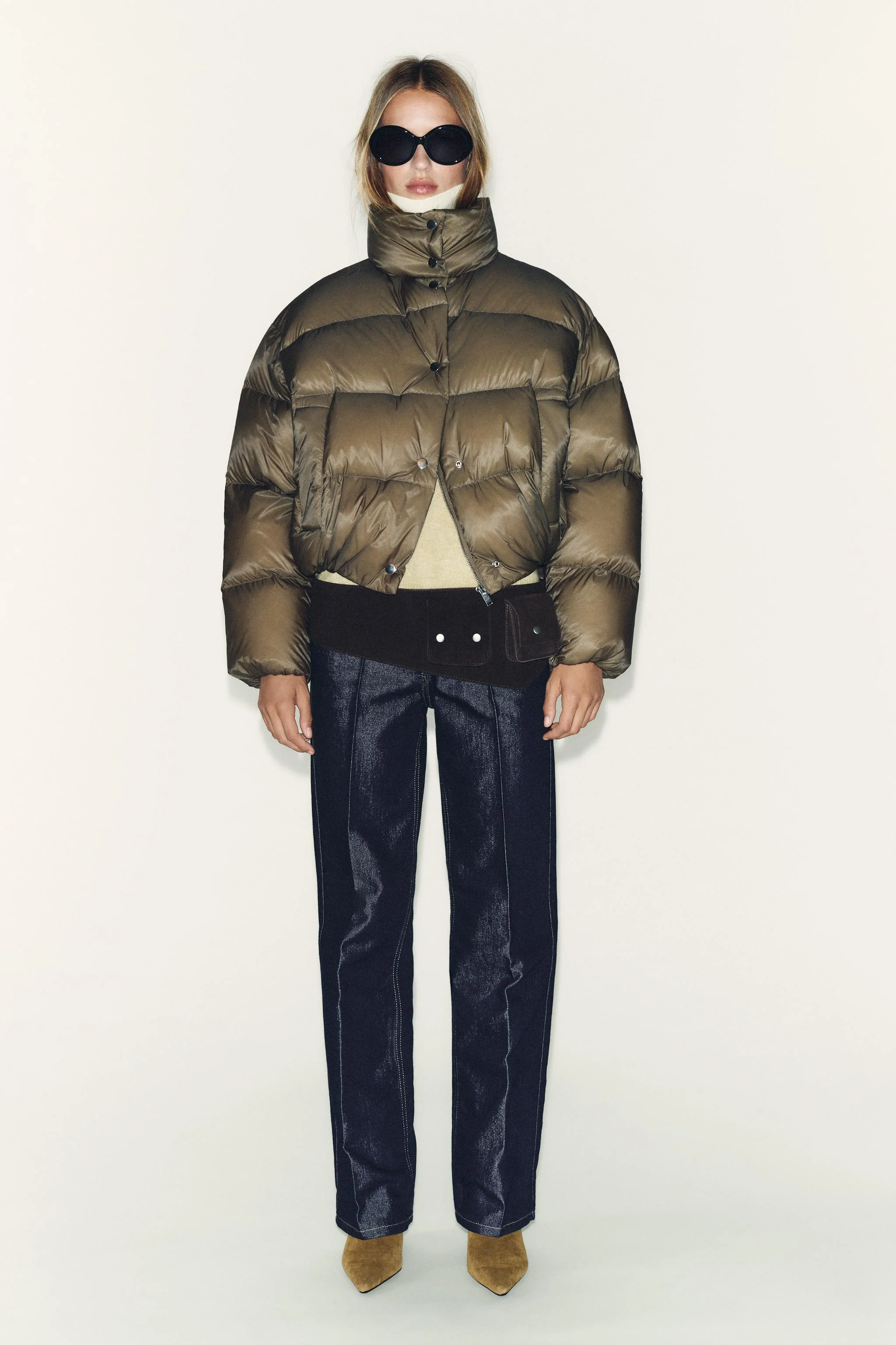 کاپشن پفی کوتاه، ضد آب و ضد باد