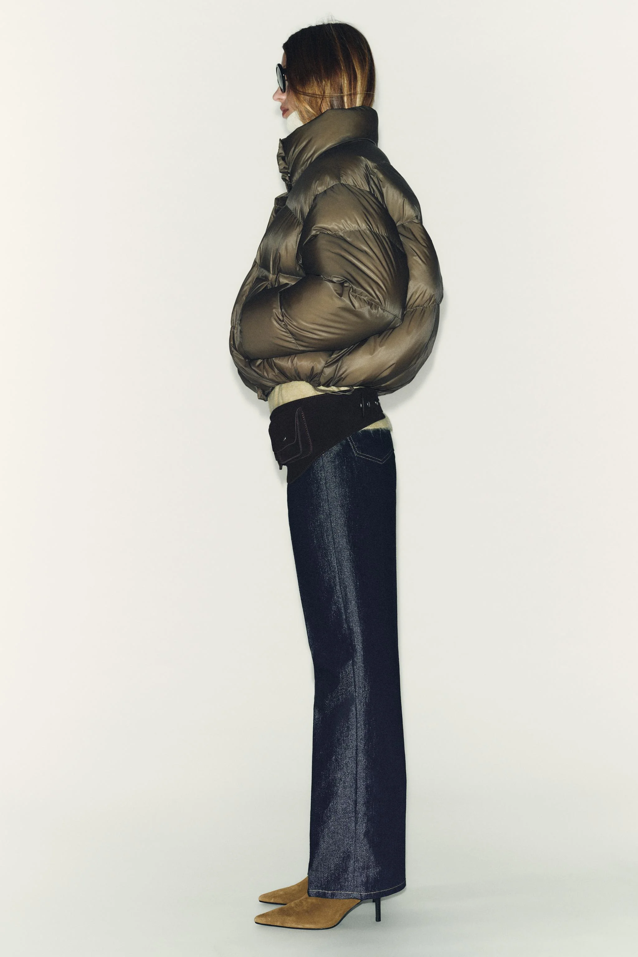 کاپشن پفی کوتاه، ضد آب و ضد باد