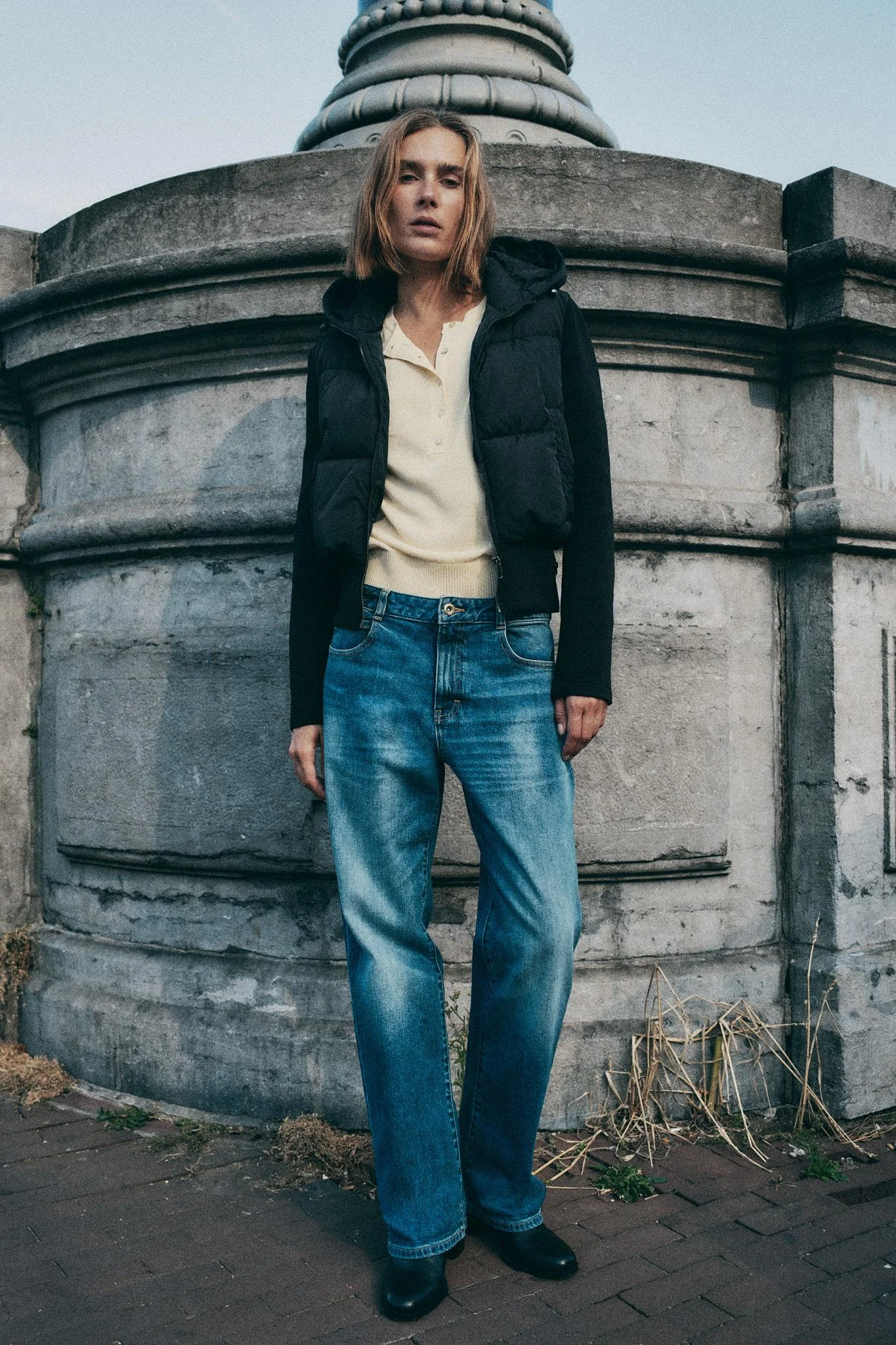 کاپشن پفی کلاه دار محافظ در برابر آب و باد