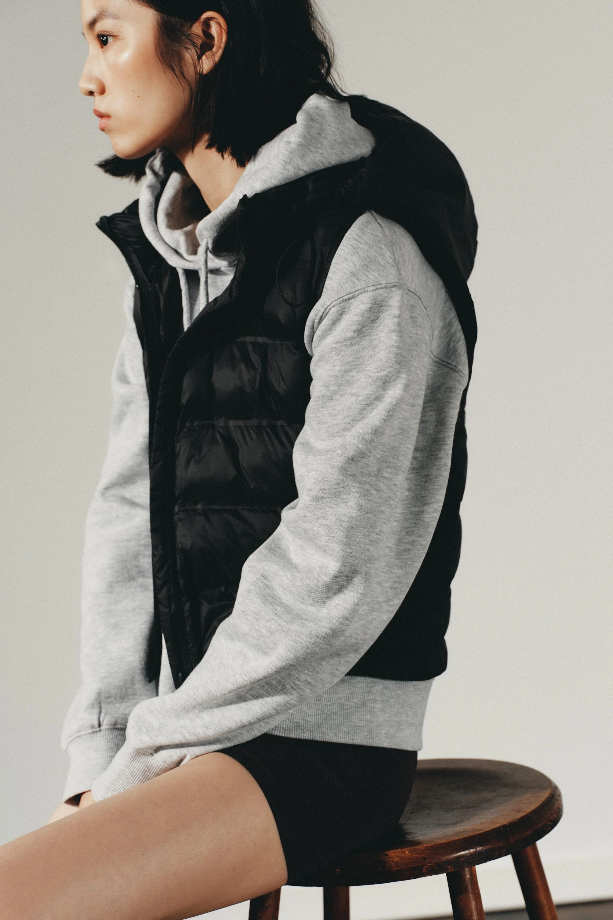 جلیقه پفی ترکیبی