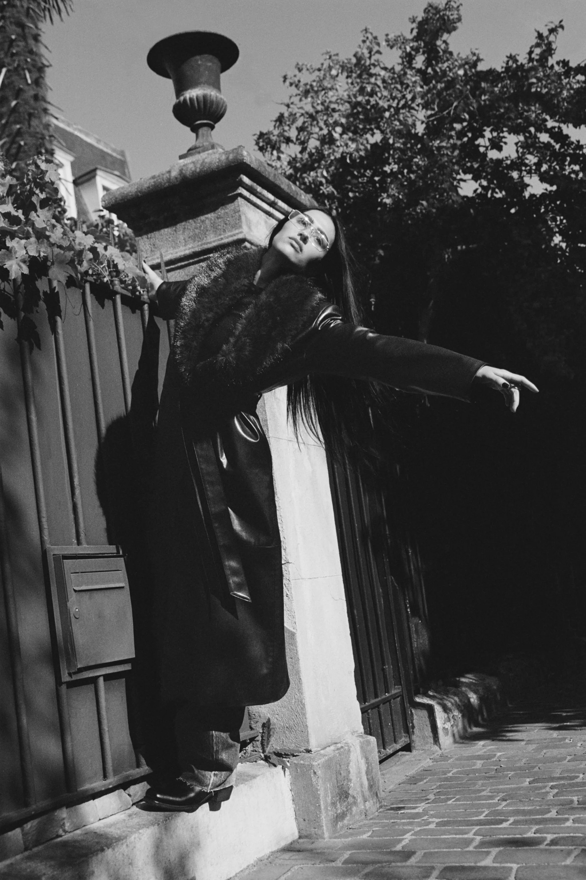 کت چرم مصنوعی با یقه جداشدنی