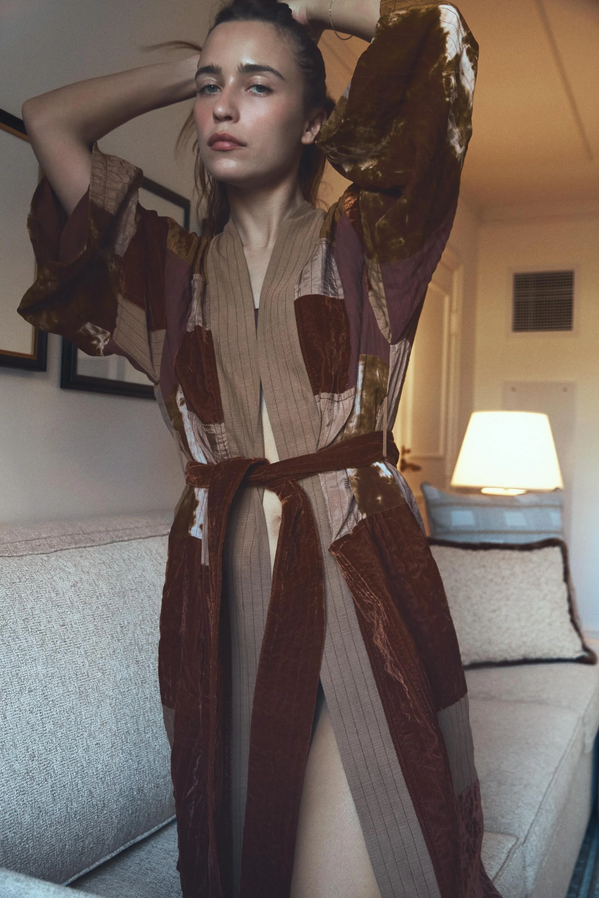 کیمونو بلند تکه دوزی نسخه محدود