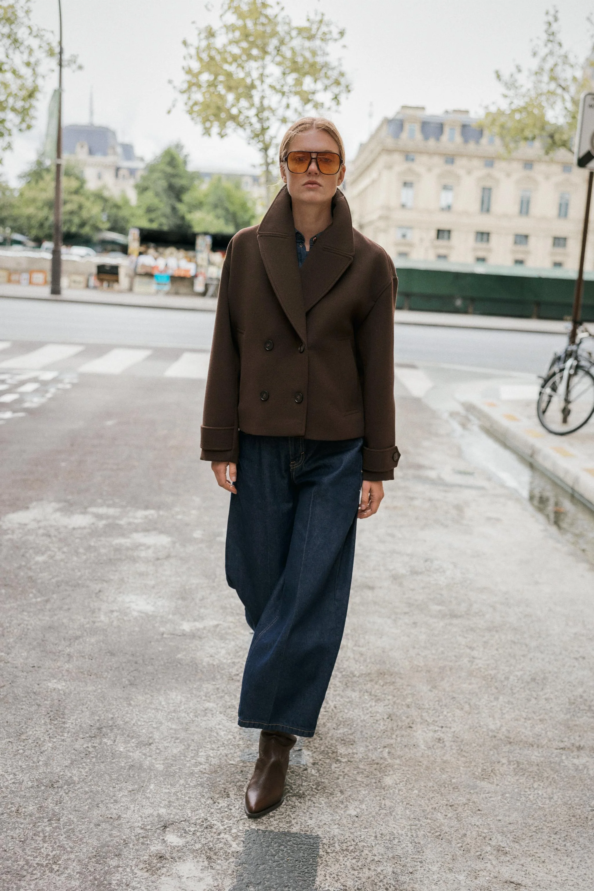 کت کوتاه دکمه دوبل