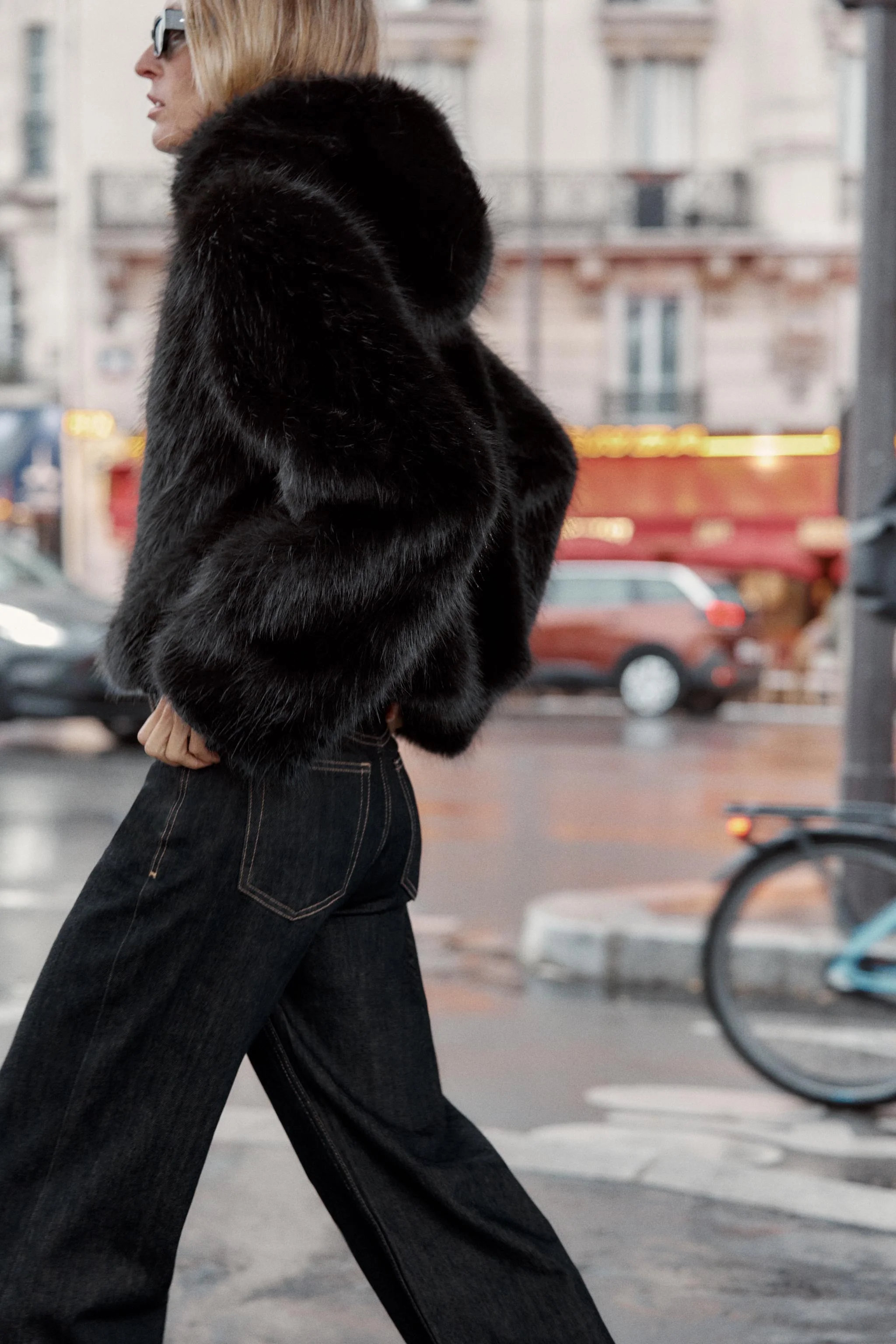 کت کوتاه کلاه دار با خز مصنوعی