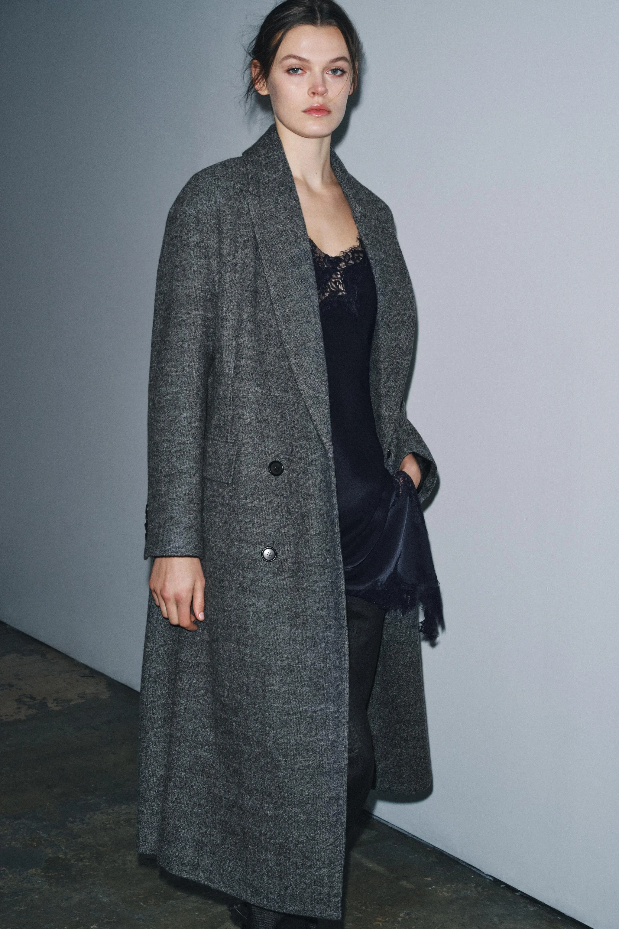 کت پشمی چهارخانه مجموعه ZW نسخه محدود