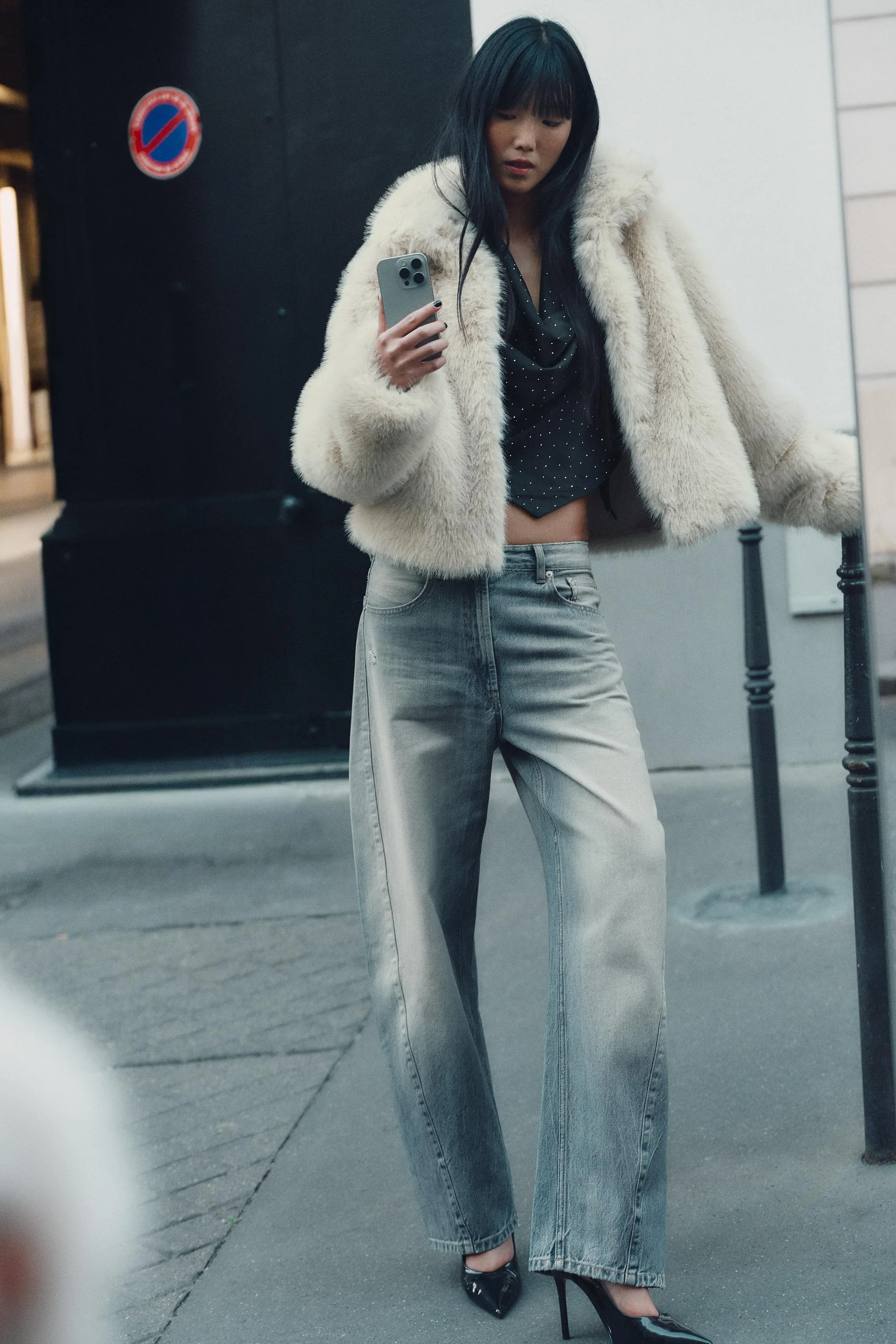 کت کوتاه خز مصنوعی