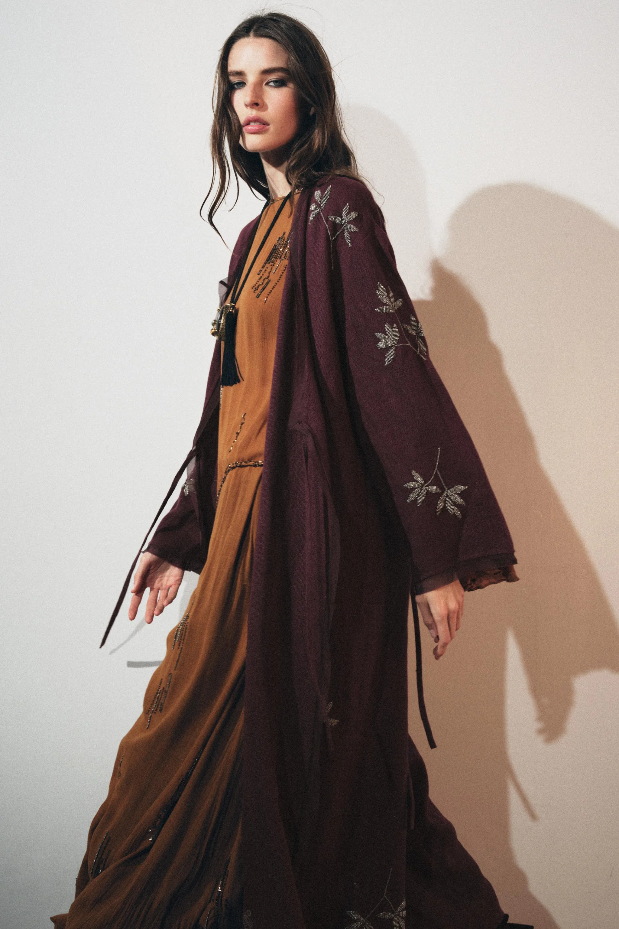 پیراهن با تزیینات منجوقی ZW COLLECTION