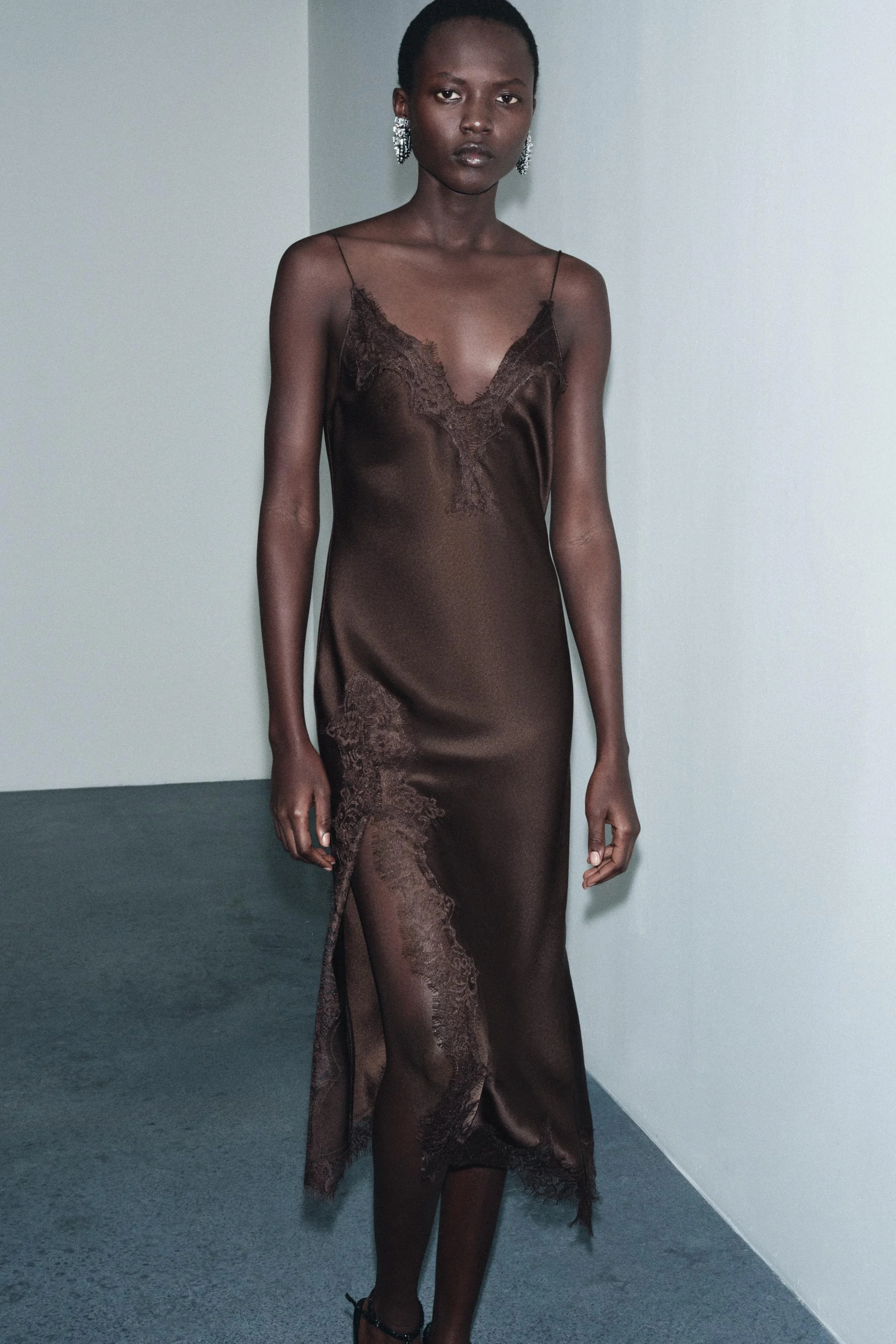 پیراهن ساتن گیپور ZW COLLECTION