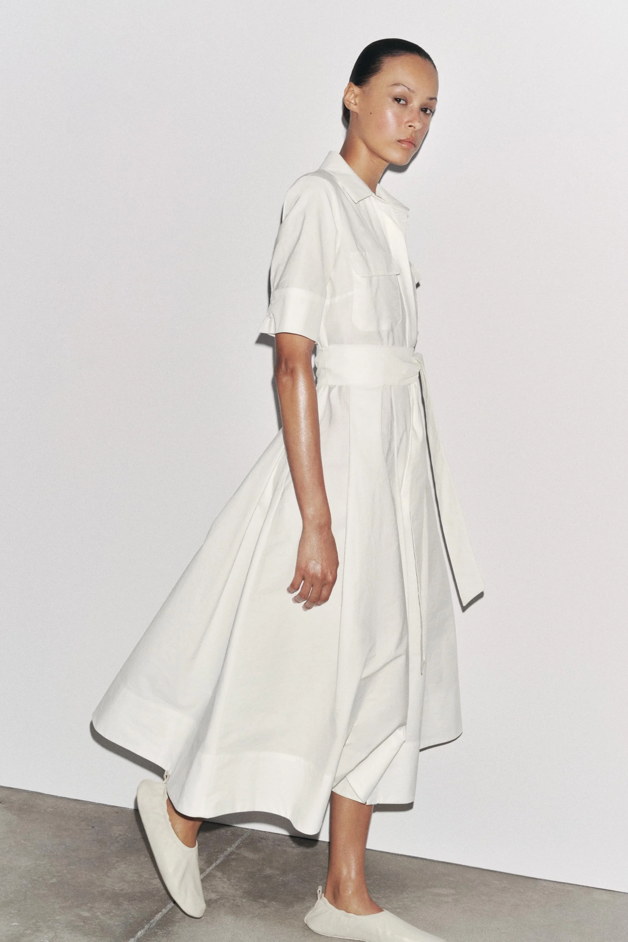 پیراهن میدی پاپلین ZW COLLECTION