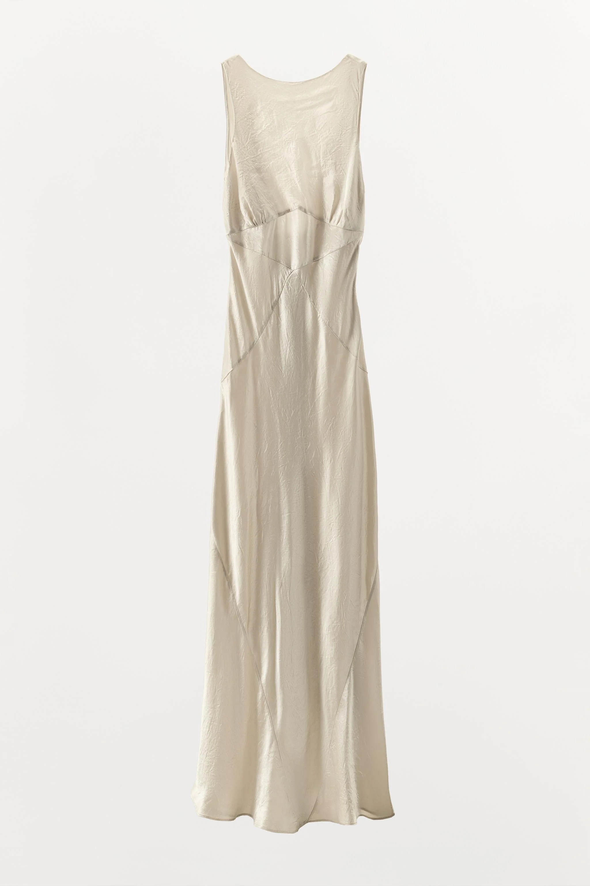 پیراهن بلند ساتن با بافت چروک