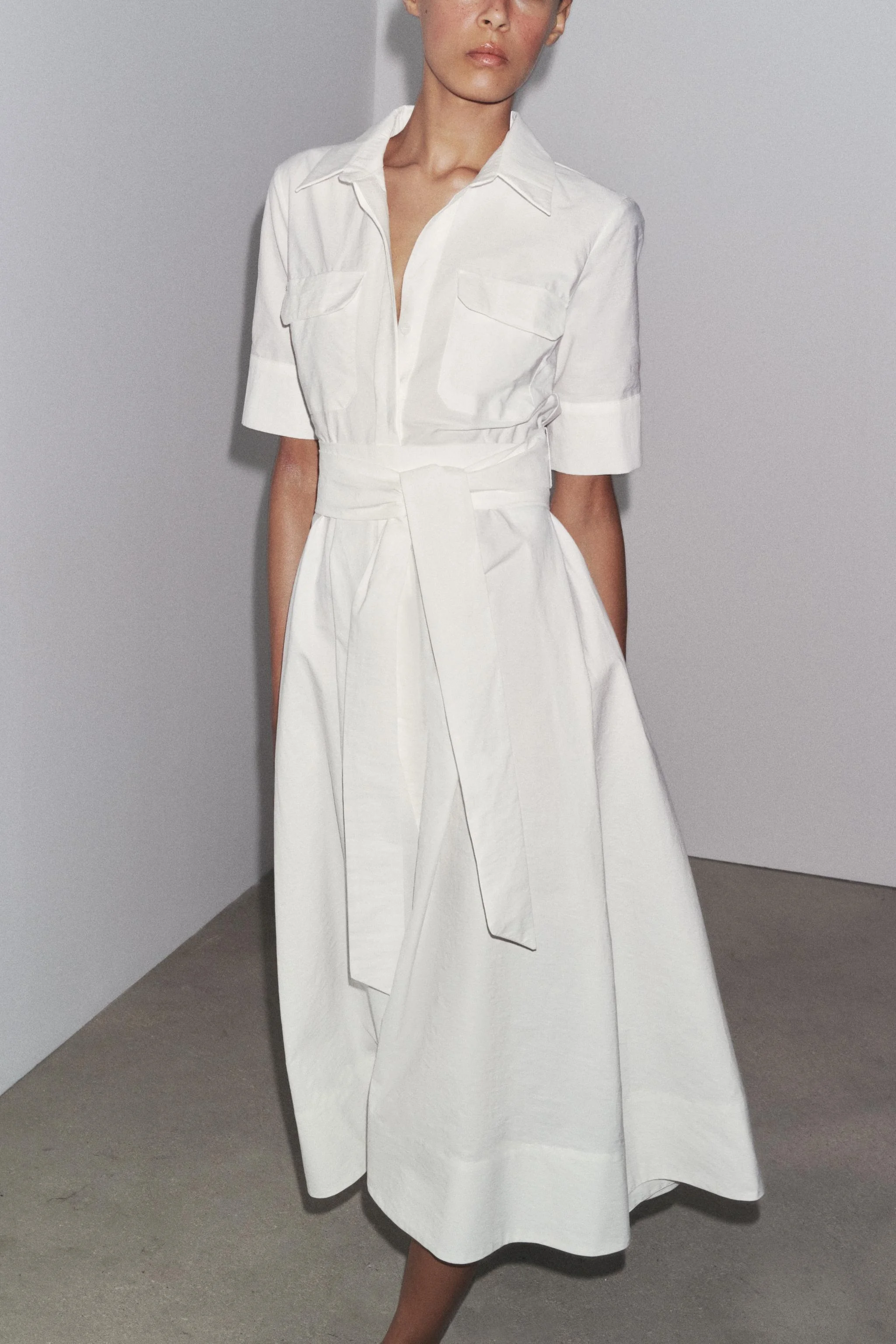 پیراهن میدی پاپلین ZW COLLECTION