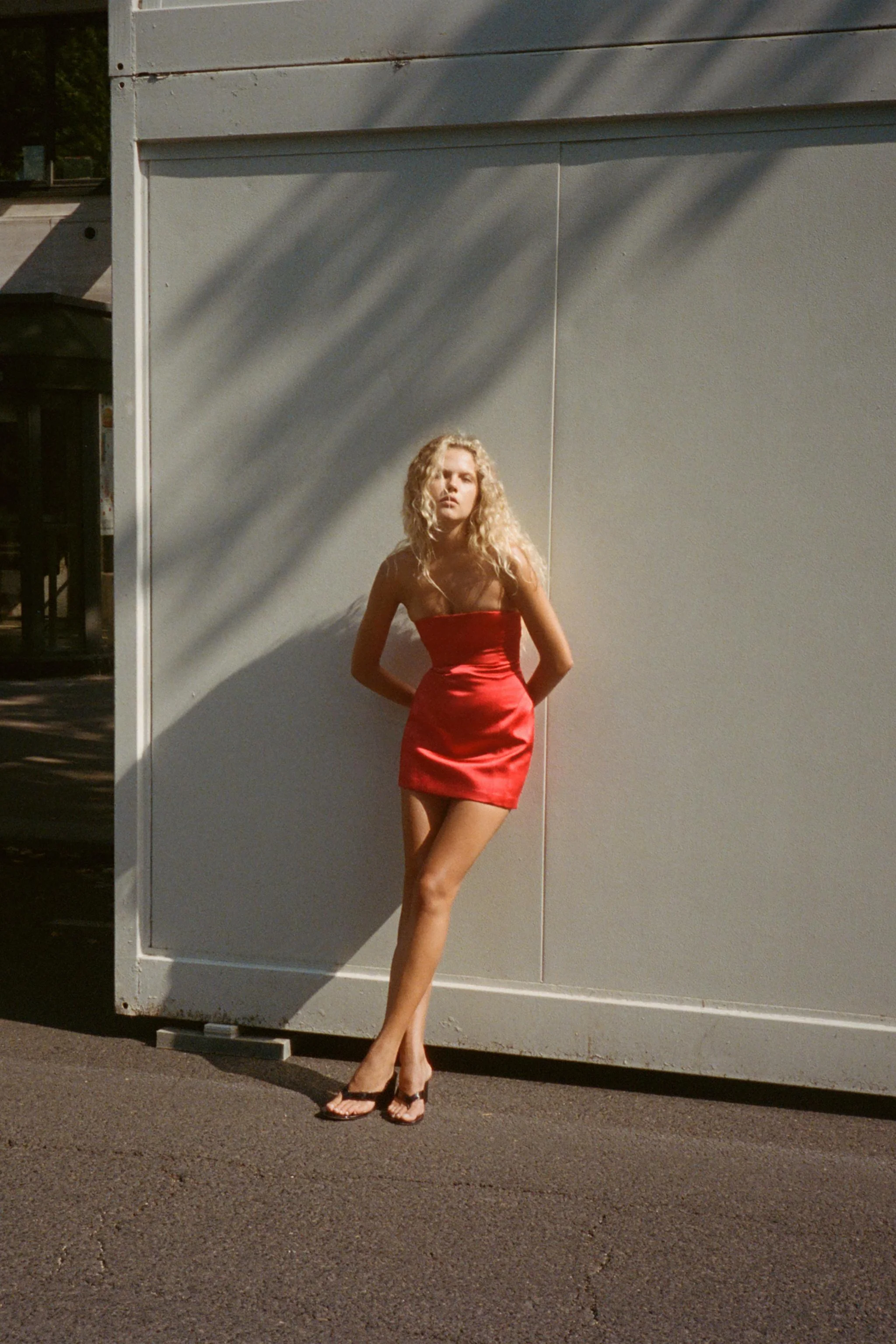 پیراهن سرهمی ساتن