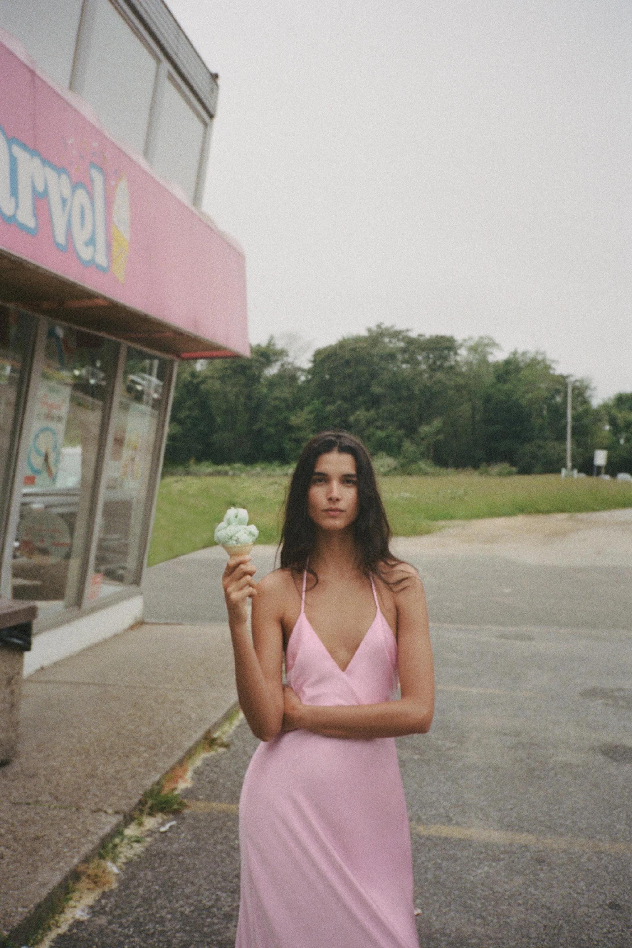 پیراهن میدی ساتن