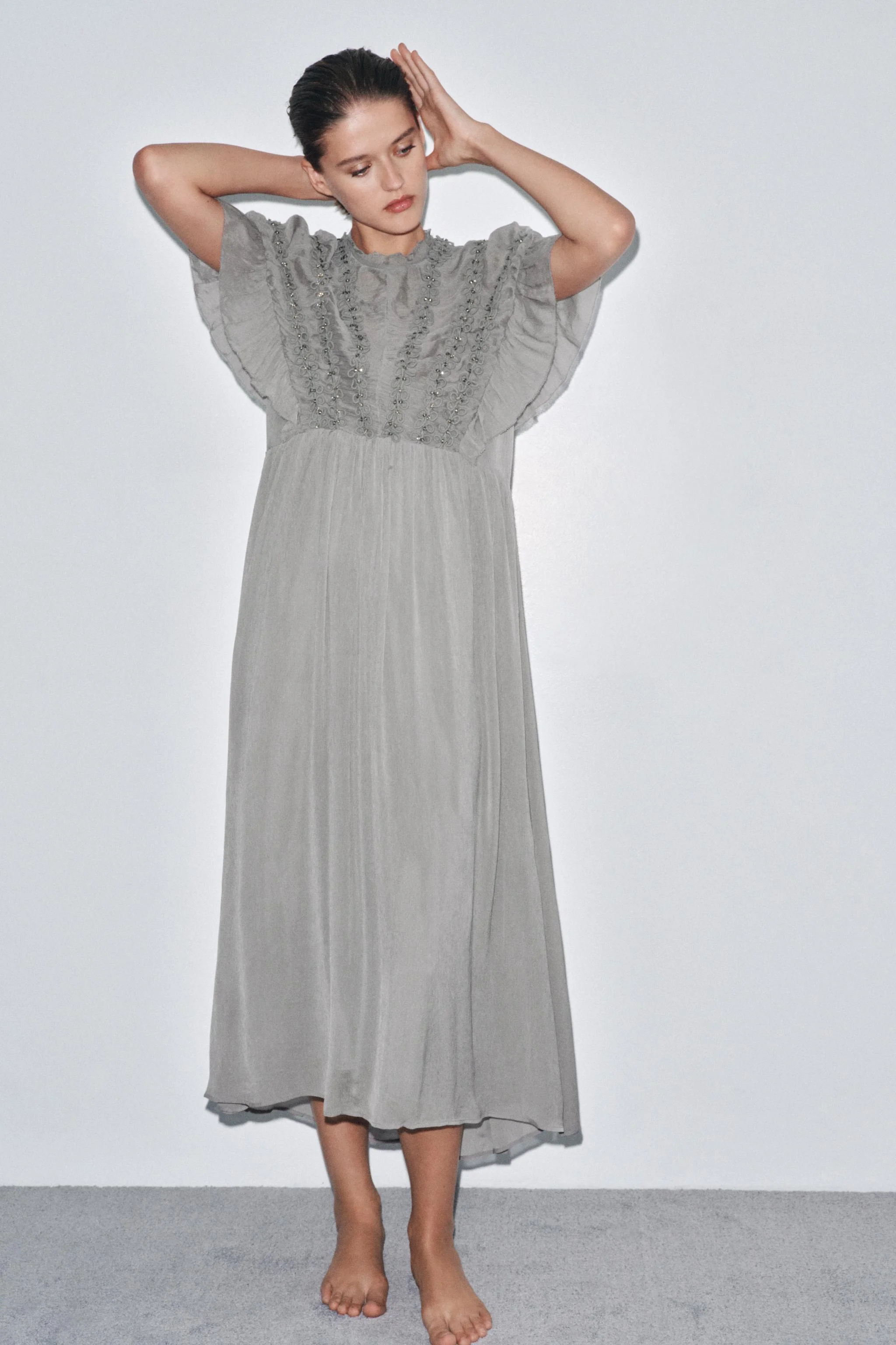 پیراهن بافت دار گره جواهری