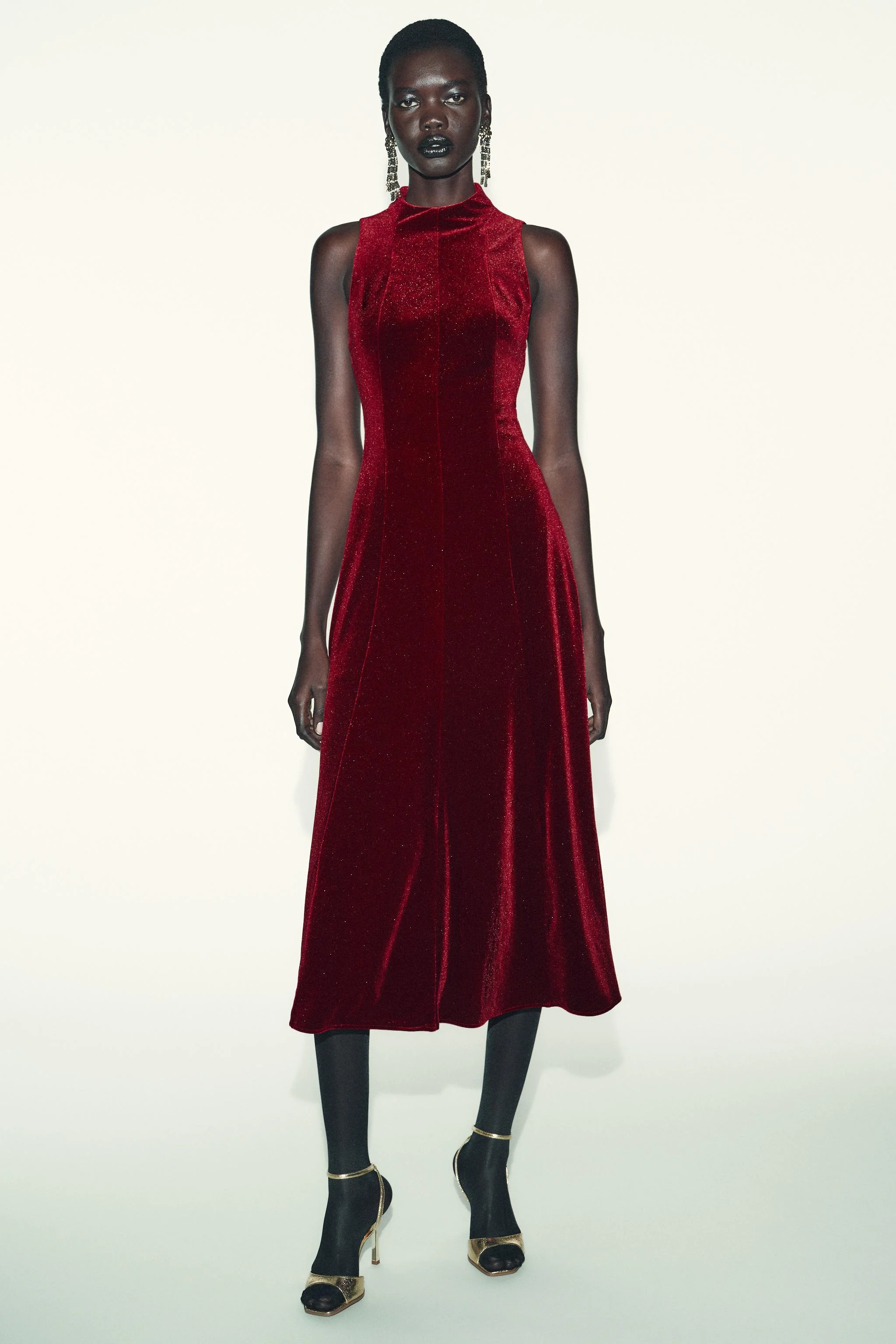 پیراهن میدی مخمل