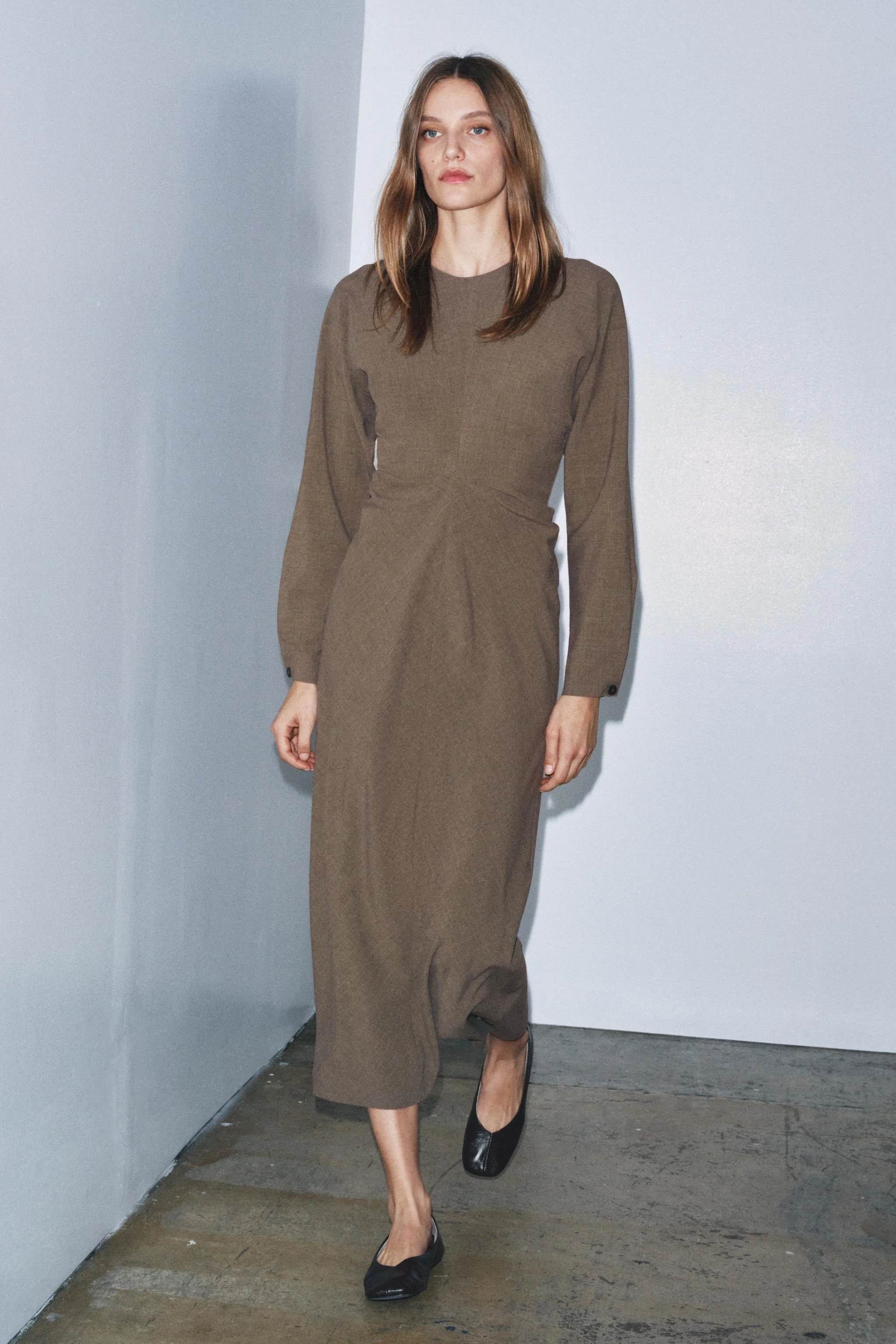 پیراهن میدی زنانه با مدل دراپه از ZW COLLECTION