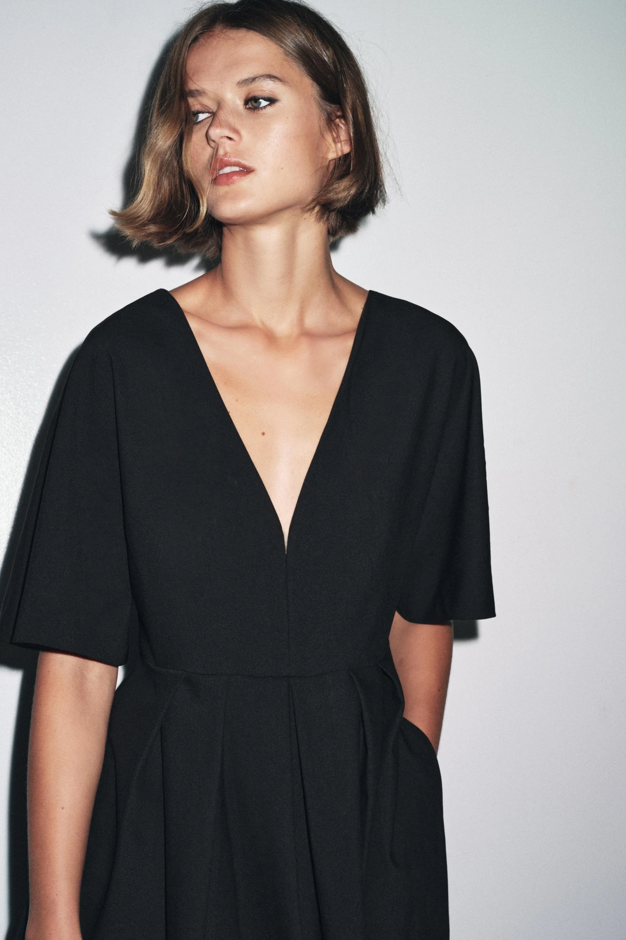 پیراهن میدی یقه هفت زنانه ZW COLLECTION