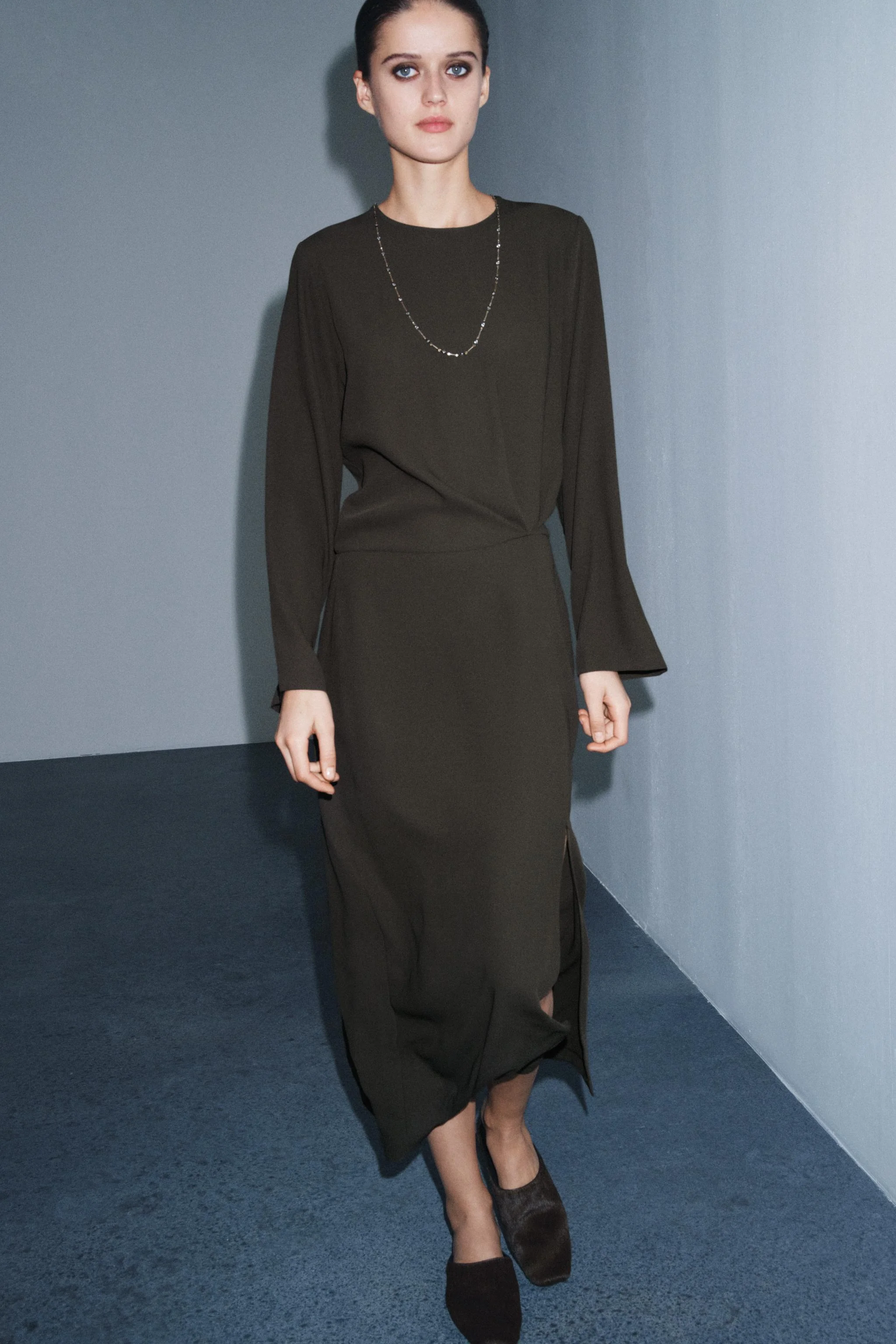 پیراهن میدی پلیسه دار ZW COLLECTION