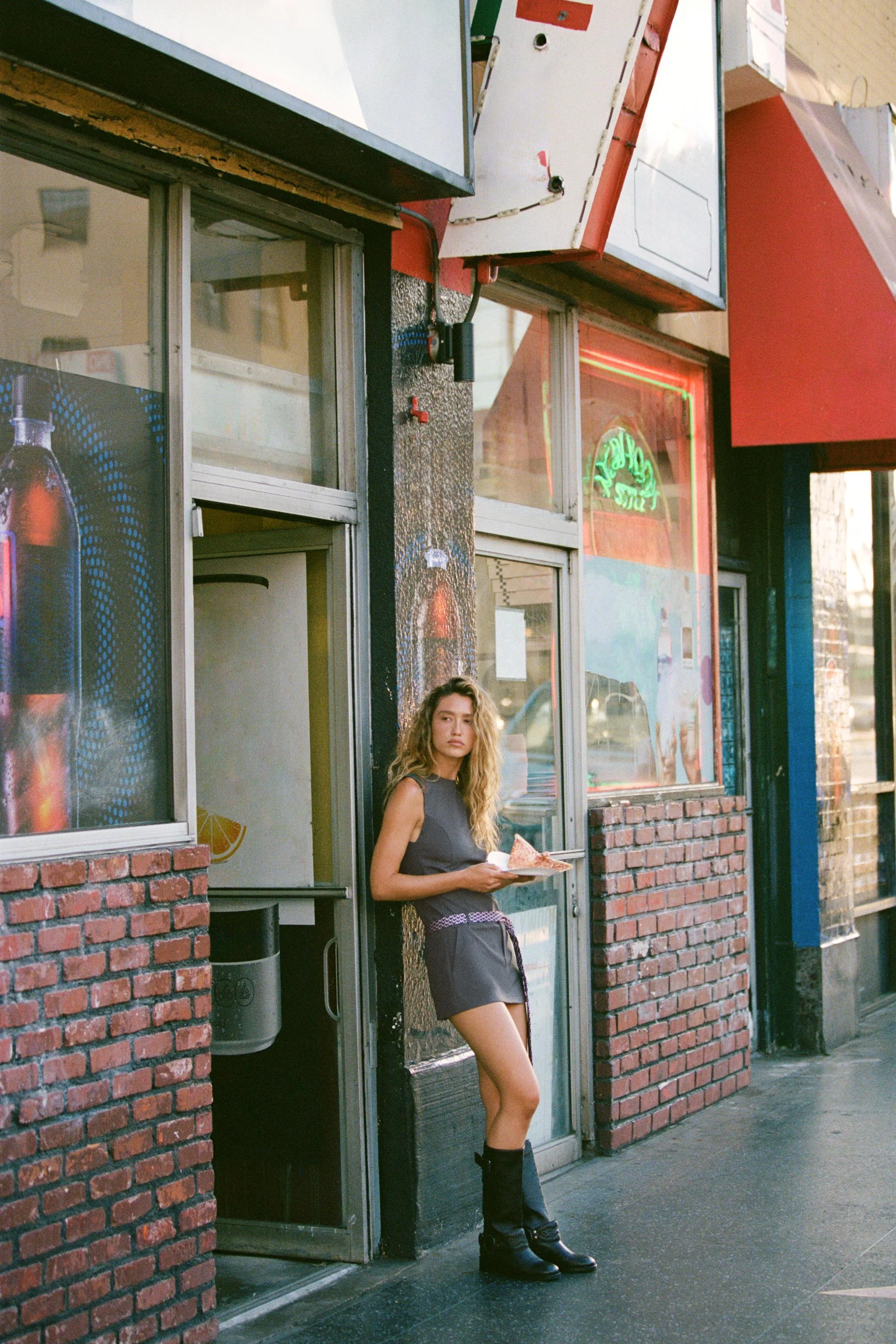 پیراهن کوتاه با کمربند گره ای