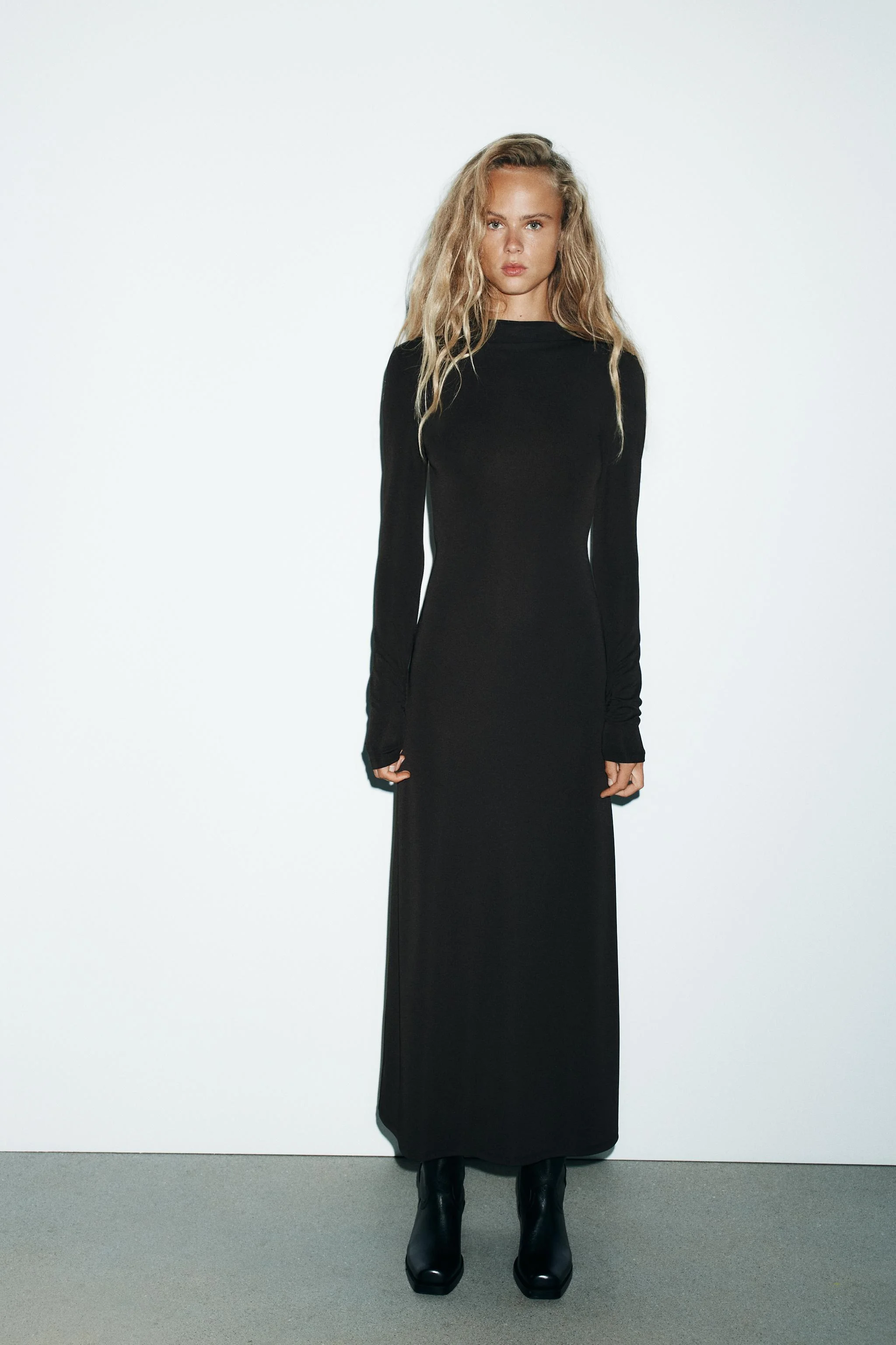 پیراهن کرپ پشت باز