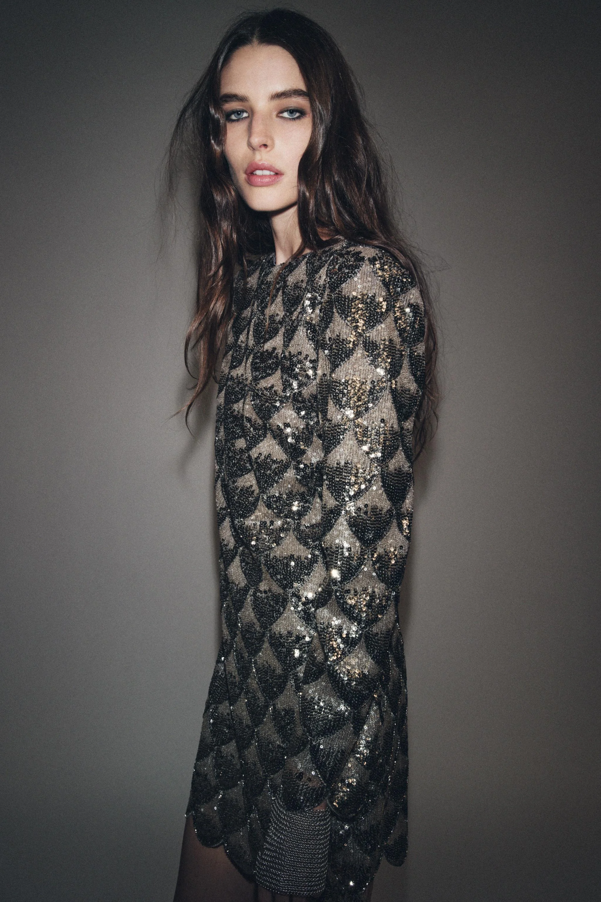 پیراهن کوتاه پولک دار ZW COLLECTION