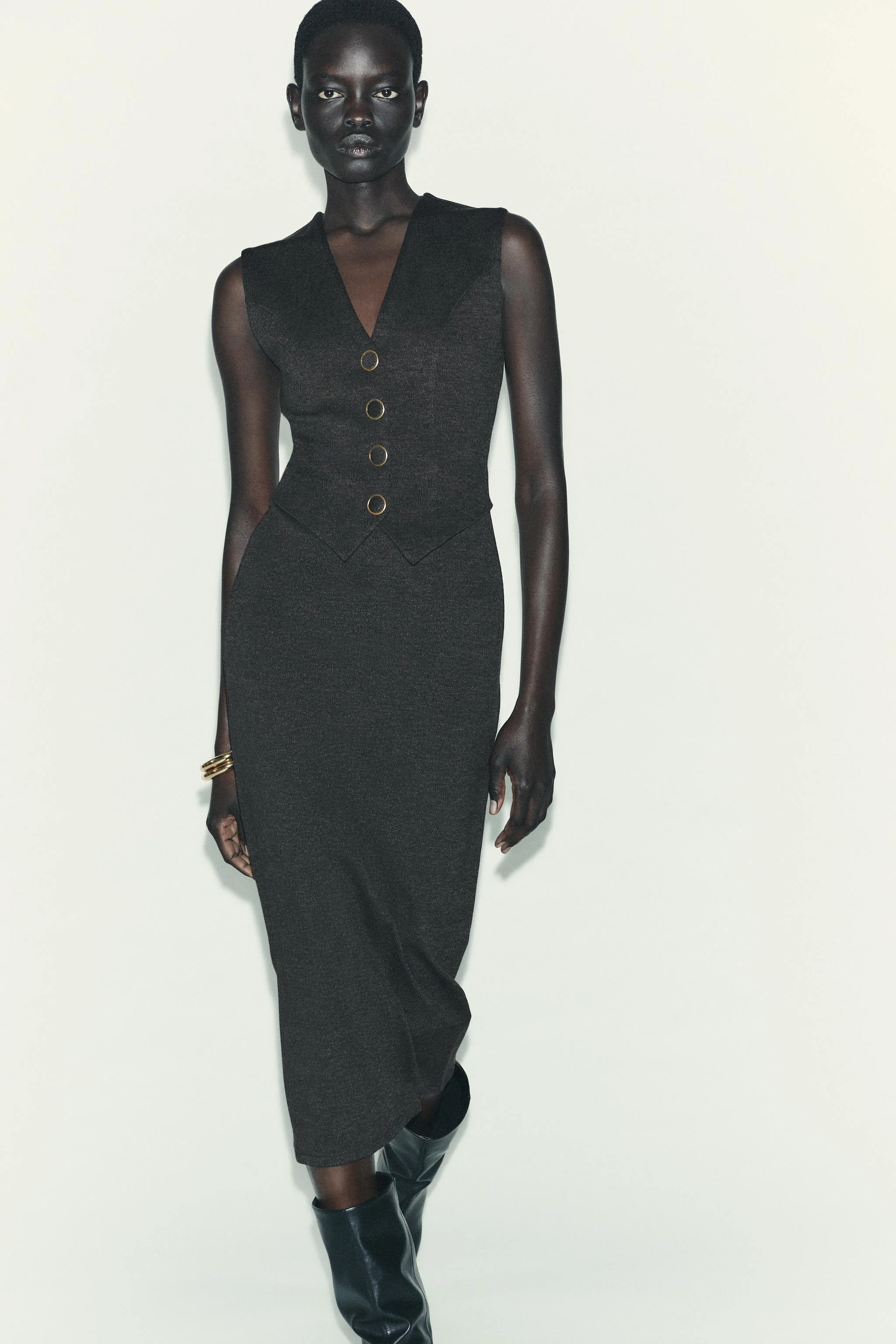 پیراهن میدی دکمه دار پیراهن میدی دکمه دار