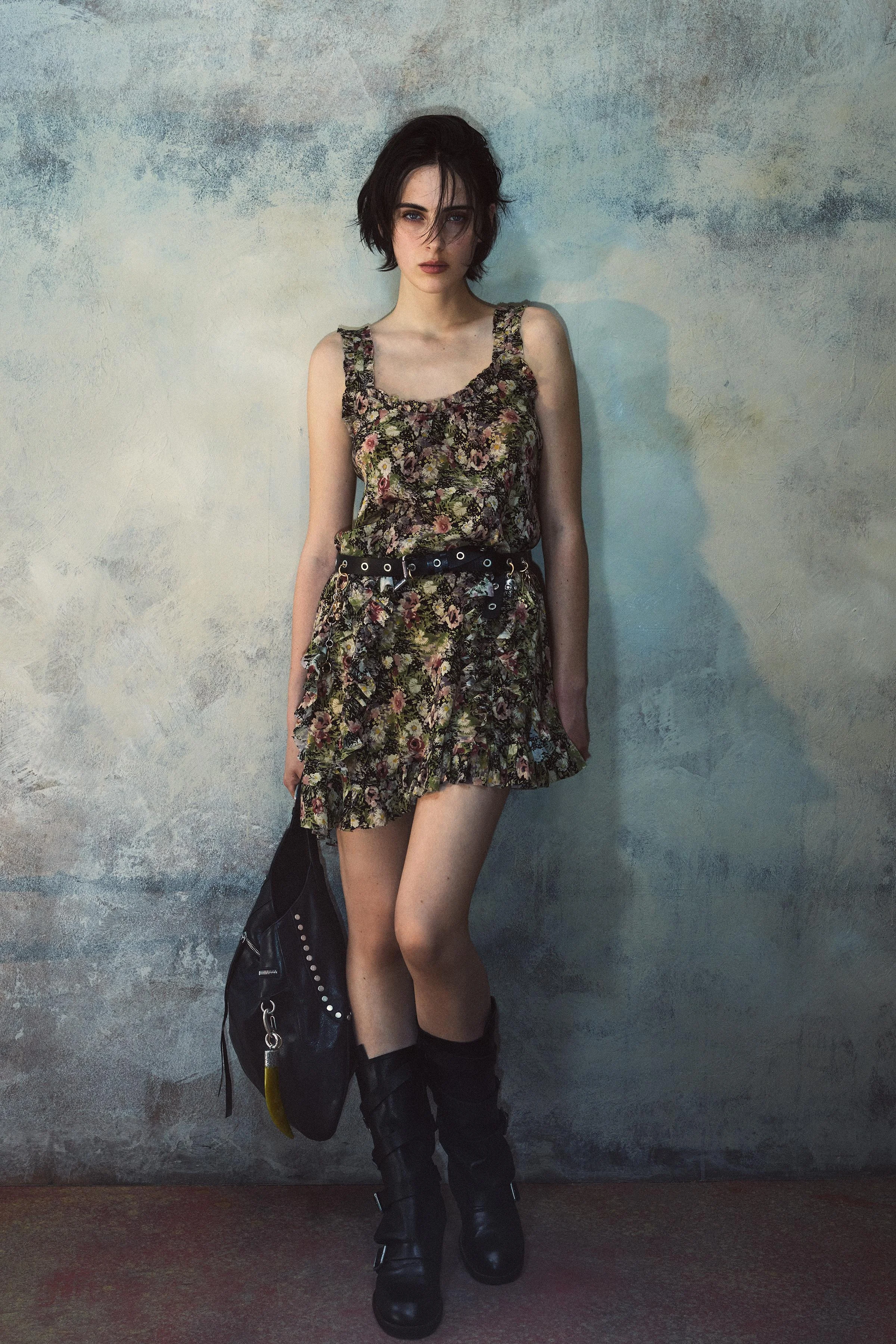 پیراهن ابریشمی طرحدار کیت ماس ایکس زارا پیراهن ابریشمی طرحدار کیت ماس ایکس زارا