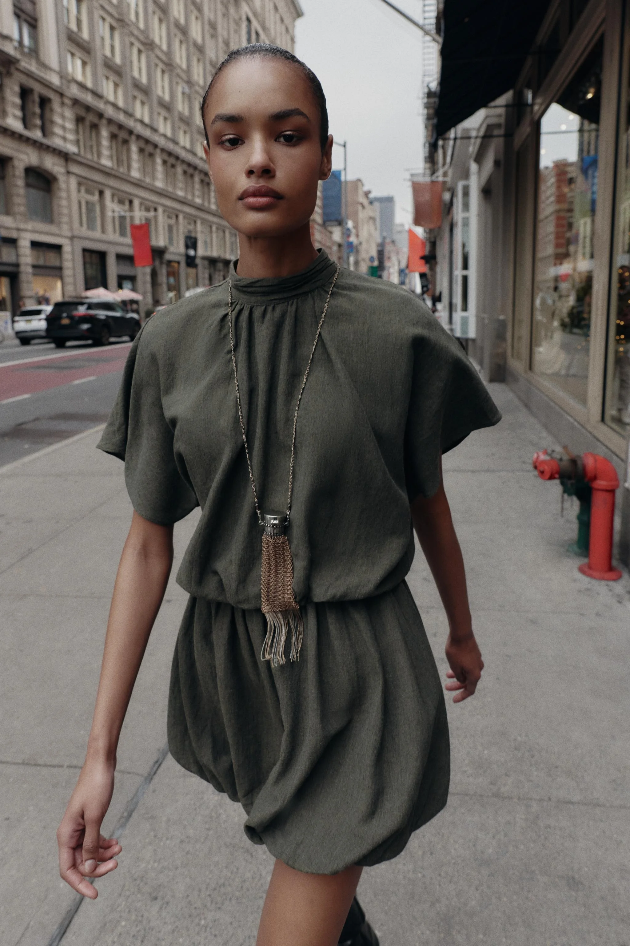 پیراهن کوتاه مدل بالونی