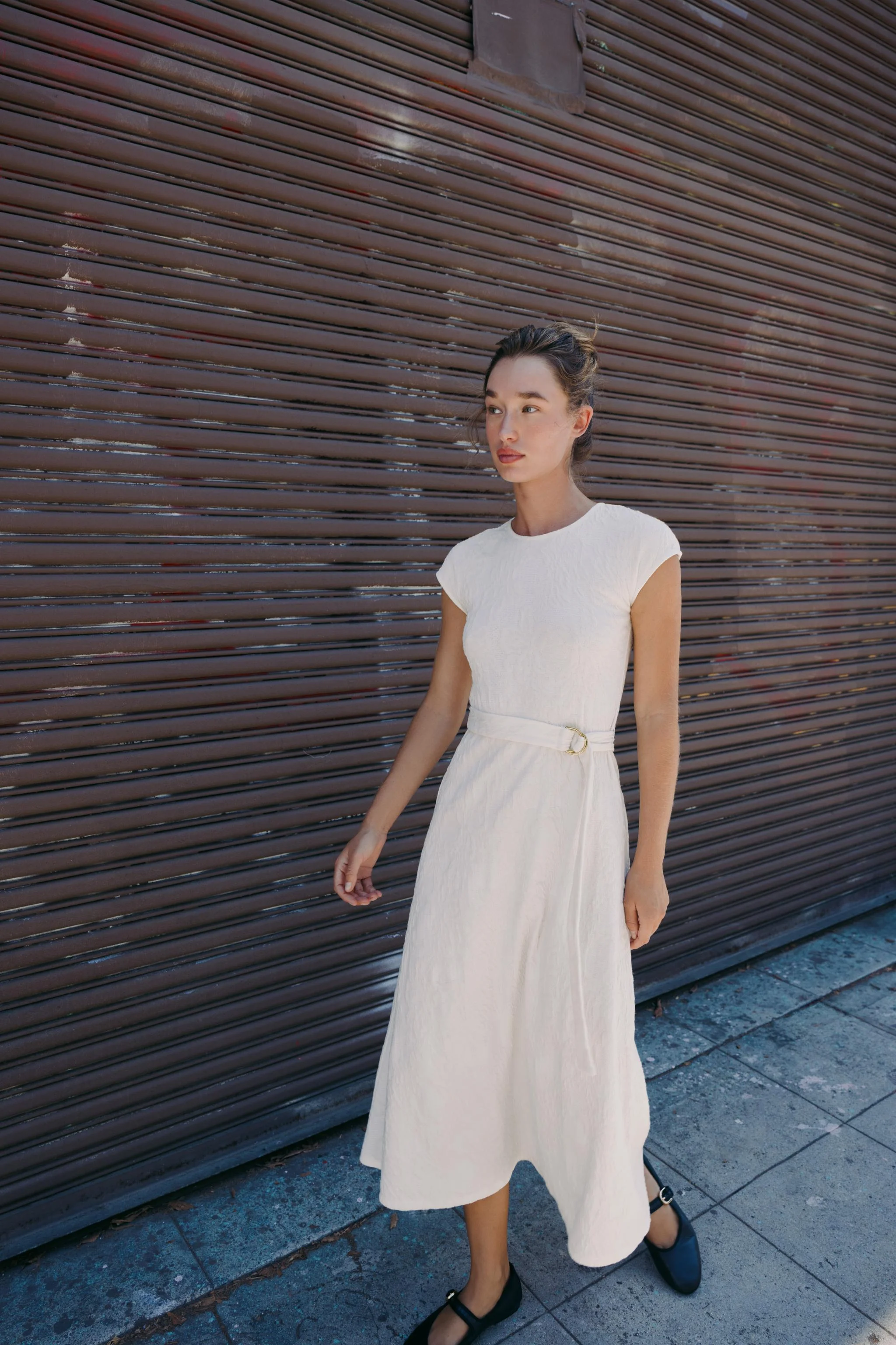 پیراهن ژاکارد با کمربند