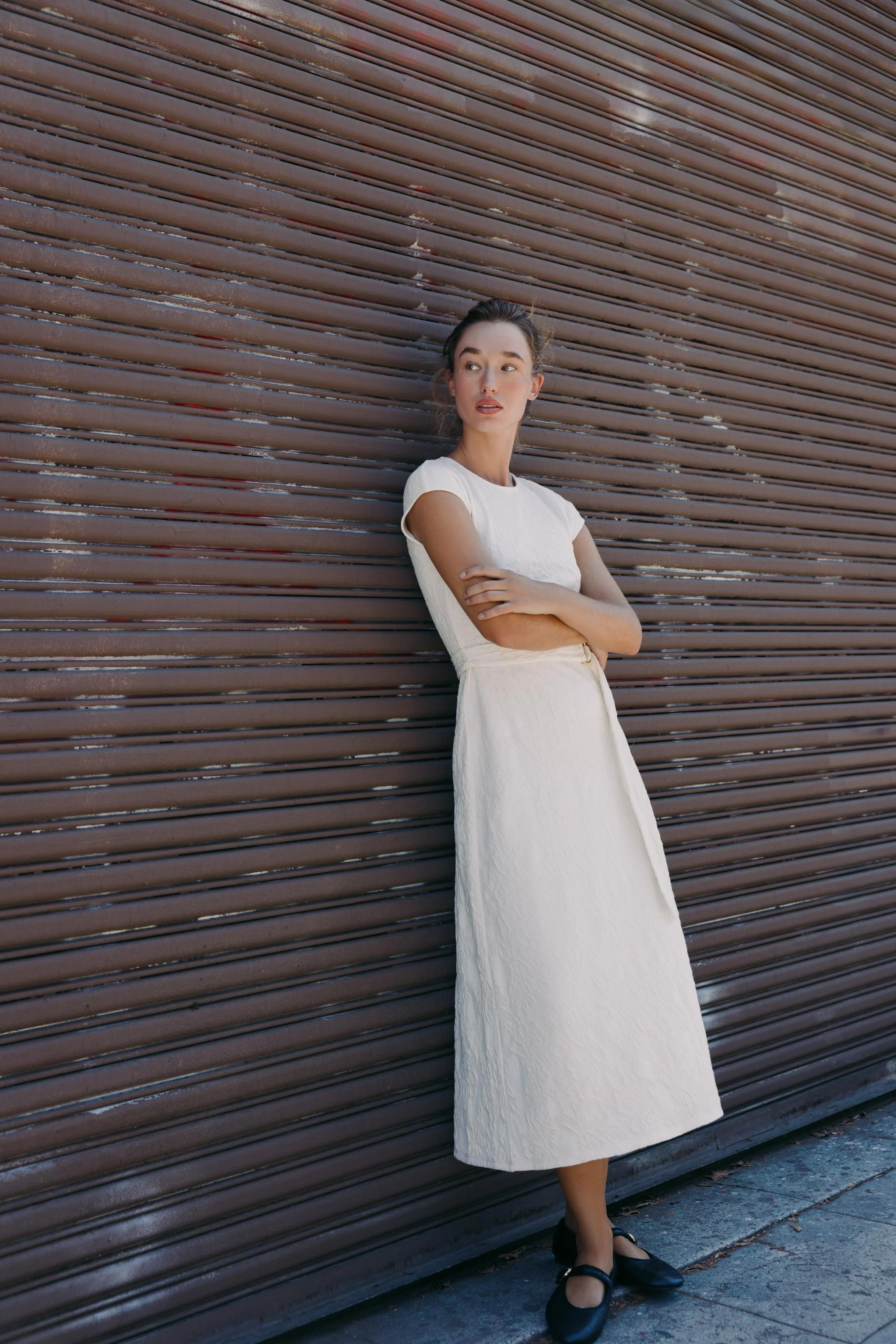 پیراهن ژاکارد با کمربند