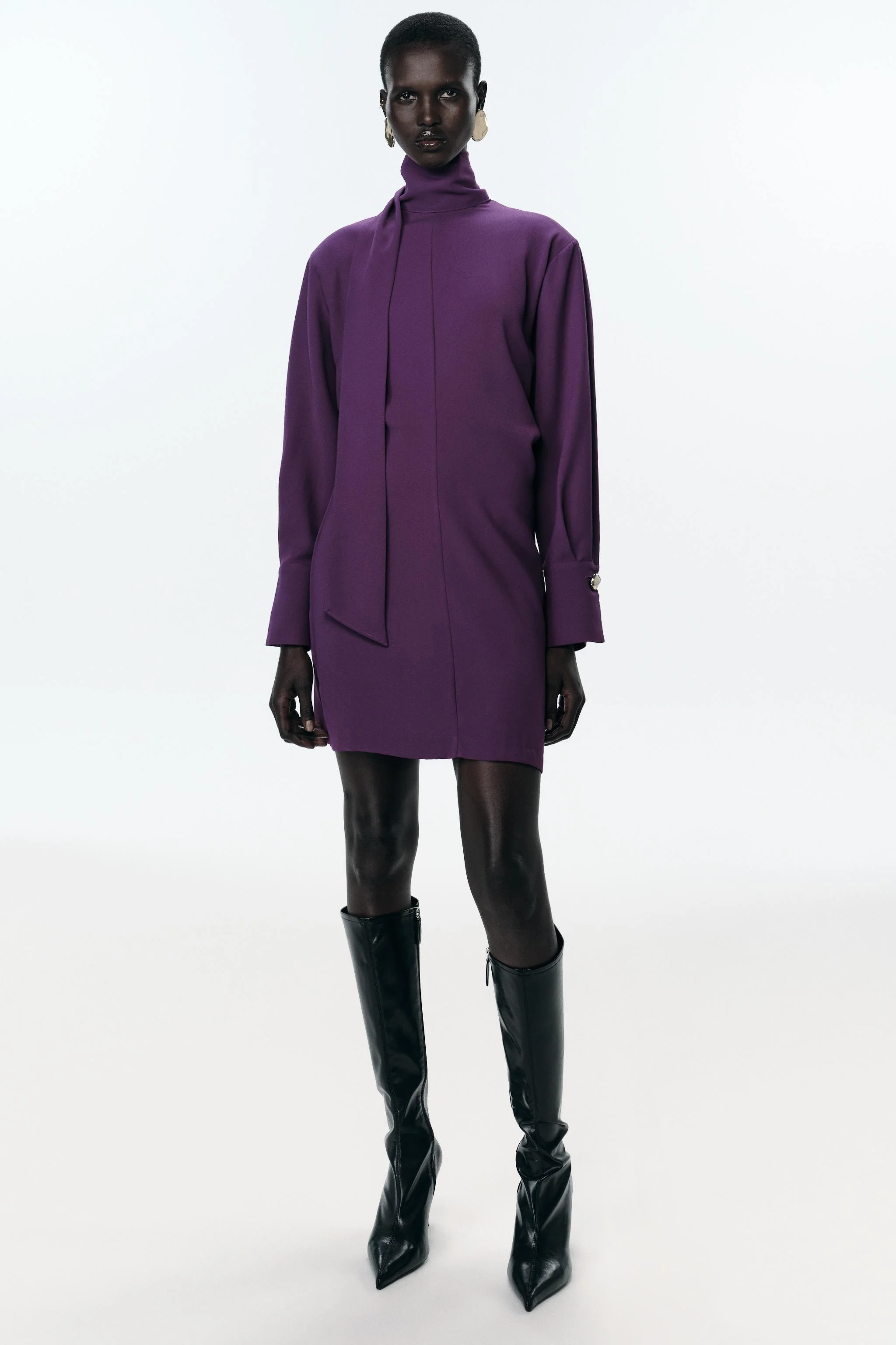 پیراهن کوتاه به همراه شال