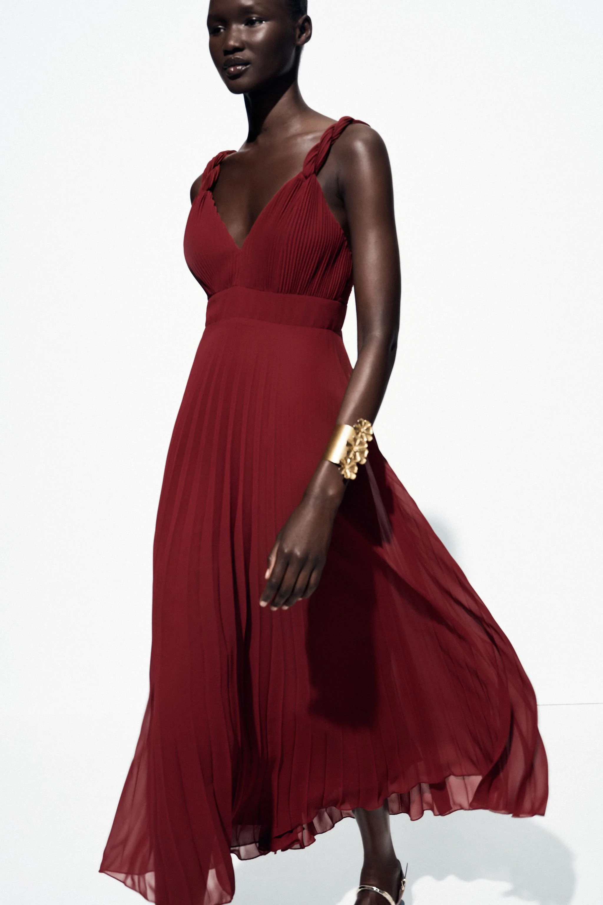 پیراهن میدی پلیسه دار