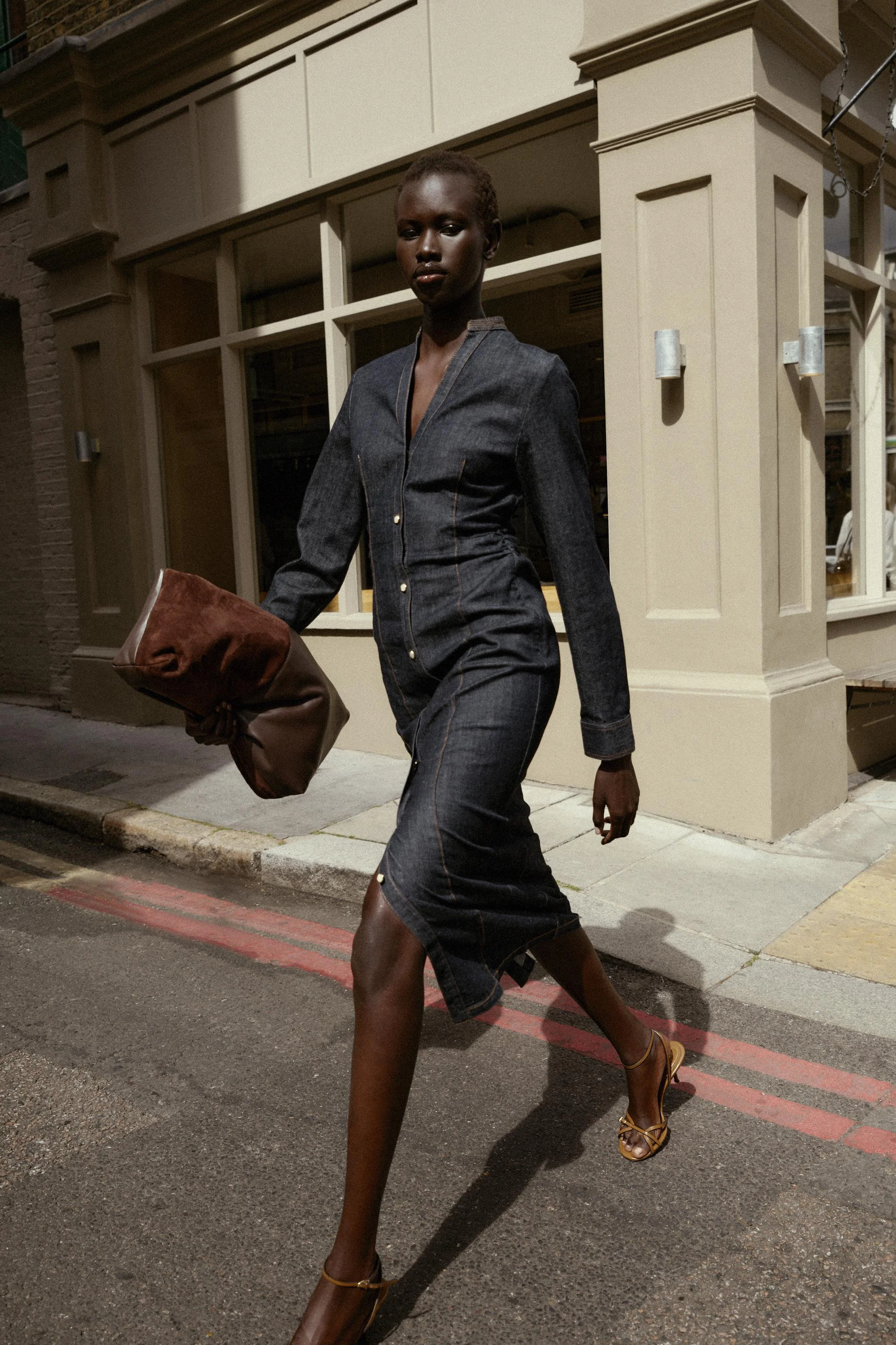 پیراهن میدی جین فیت