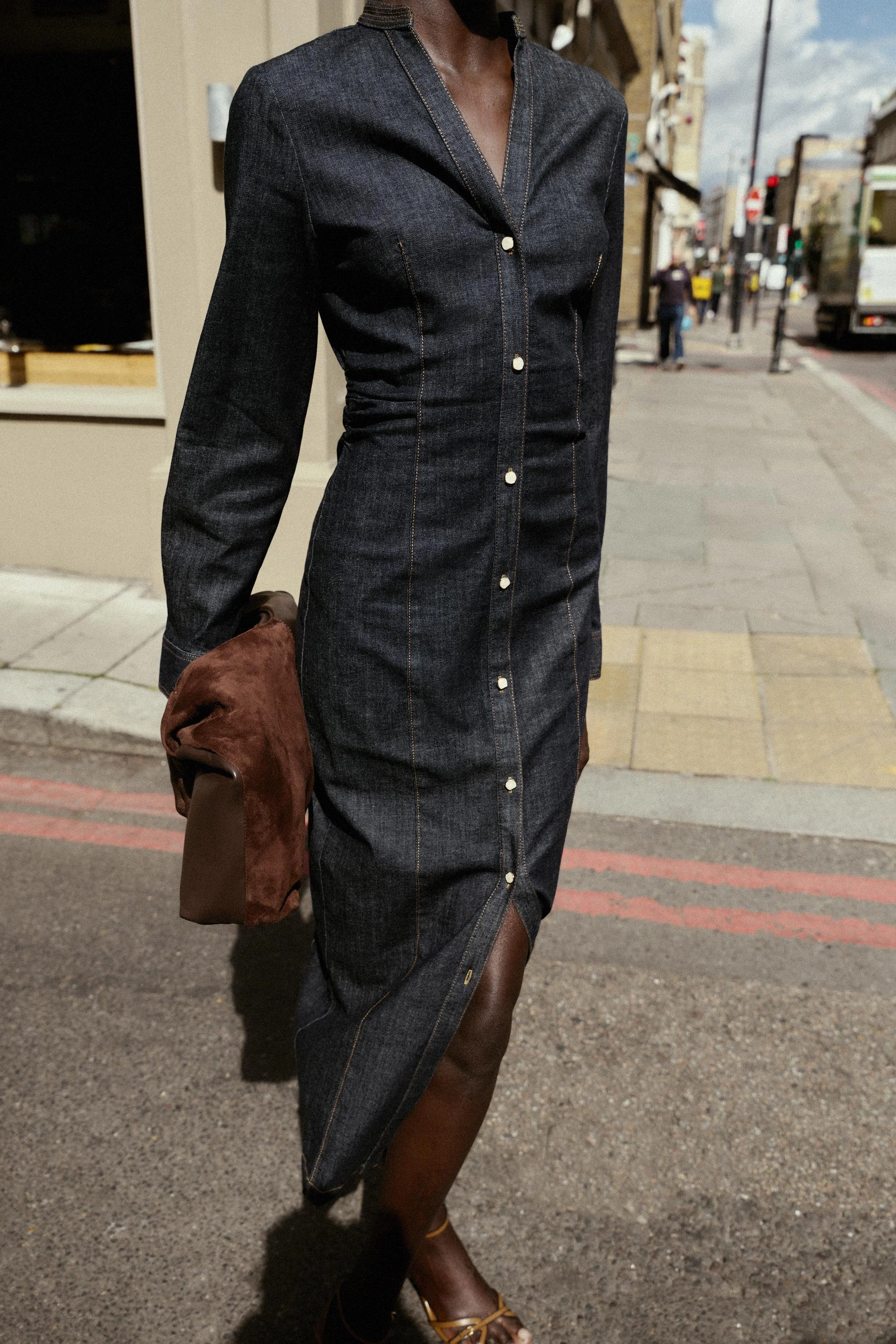 پیراهن میدی جین فیت