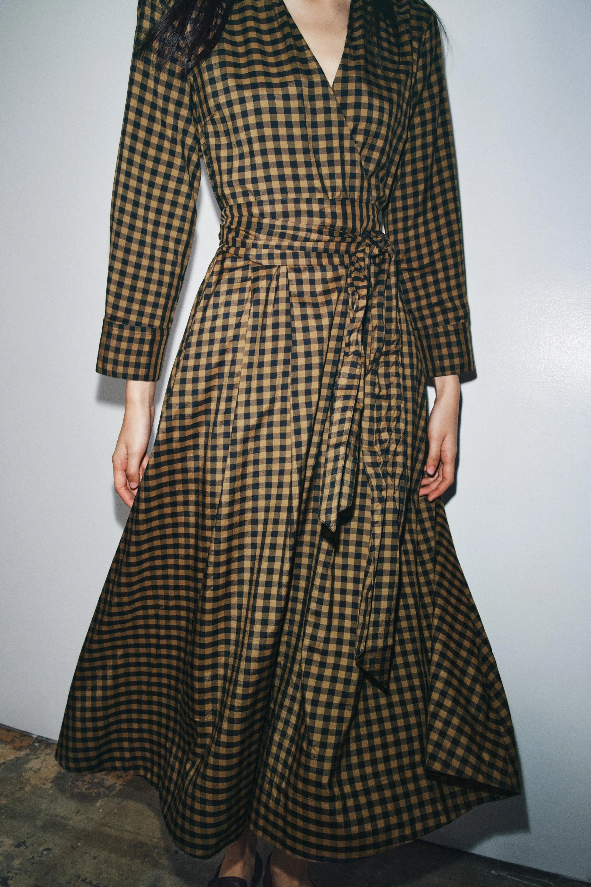 پیراهن طرح چهارخانه از کالکشن ZW